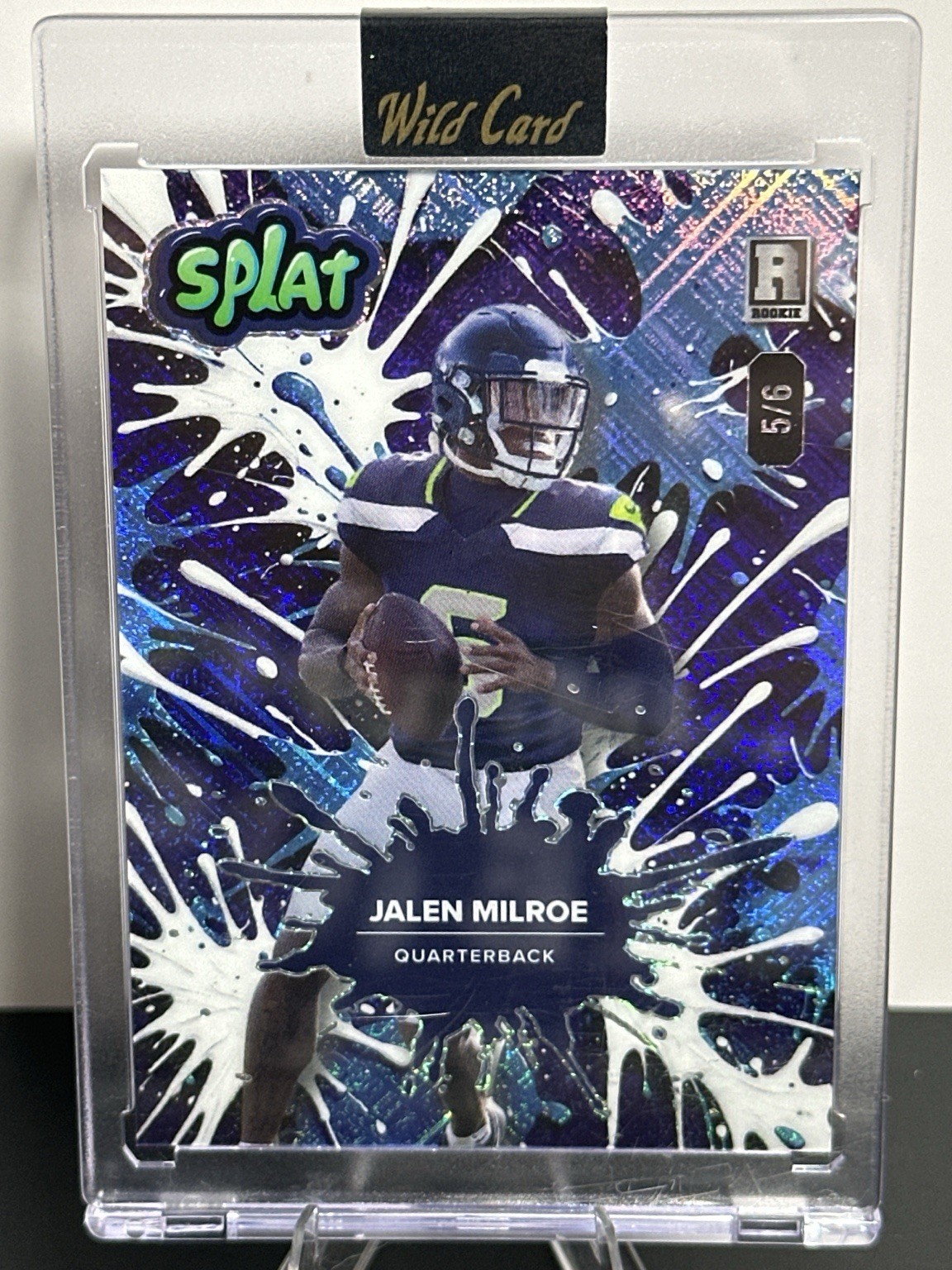 2025 Wild Card Splat Jalen Milroe Rookie RC #5/6 SSP Seahawks QB