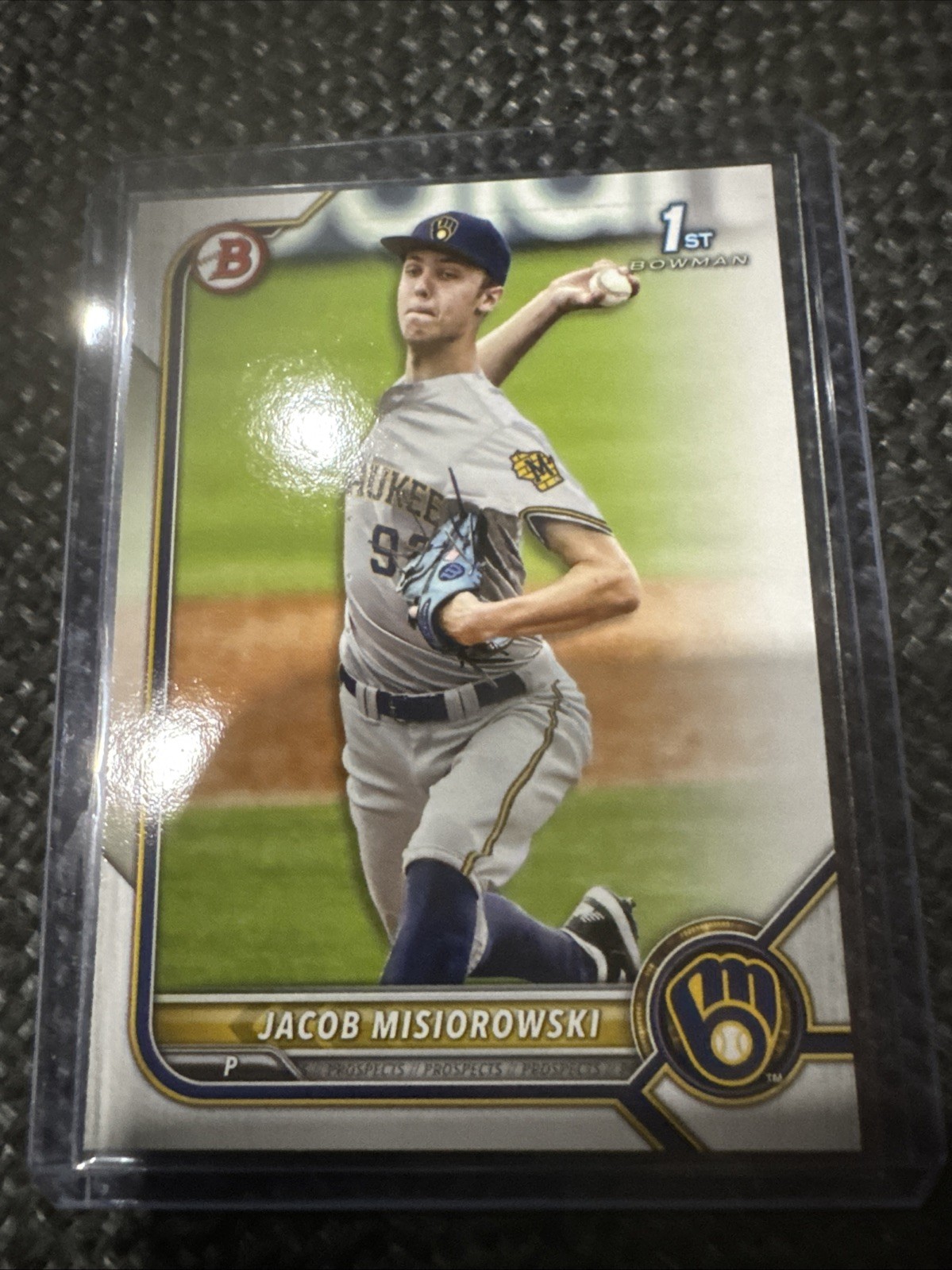 2022 Bowman 1st rookie Jacob Misiorowski #132 Milwaukee Brewers MLB Baseball RC