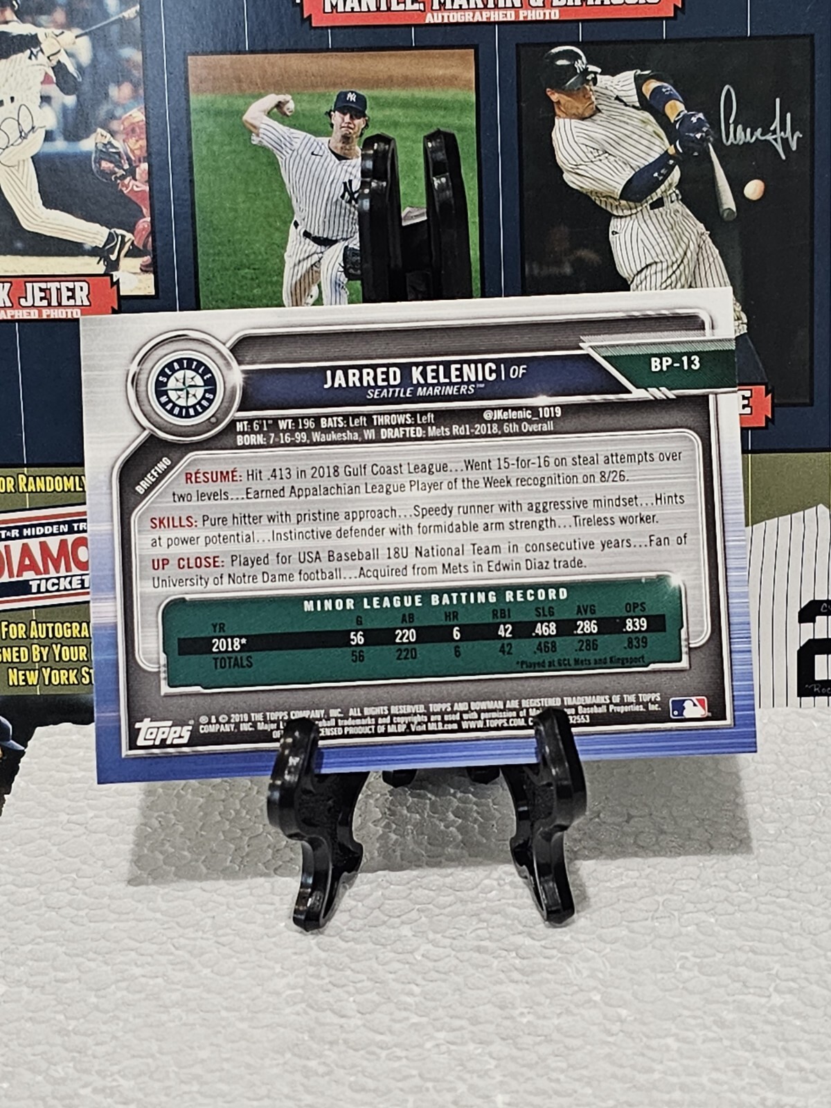 2019 Bowman Prospect Paper Jarred Kelenic #BP-13 Seattle Mariners
