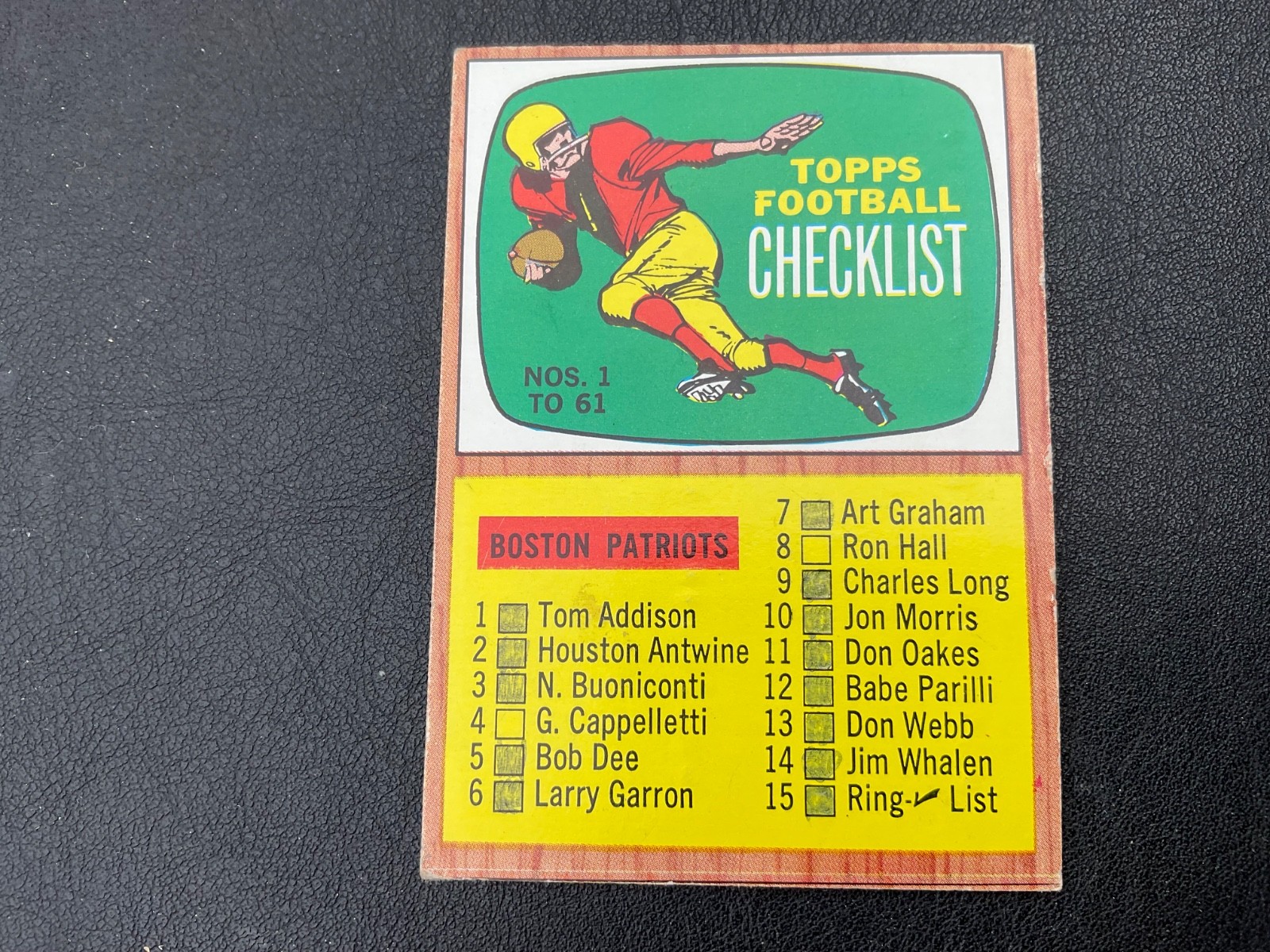 1966 TOPPS FOOTBALL CARDS 61-132 PICK CARDS YOU WANT