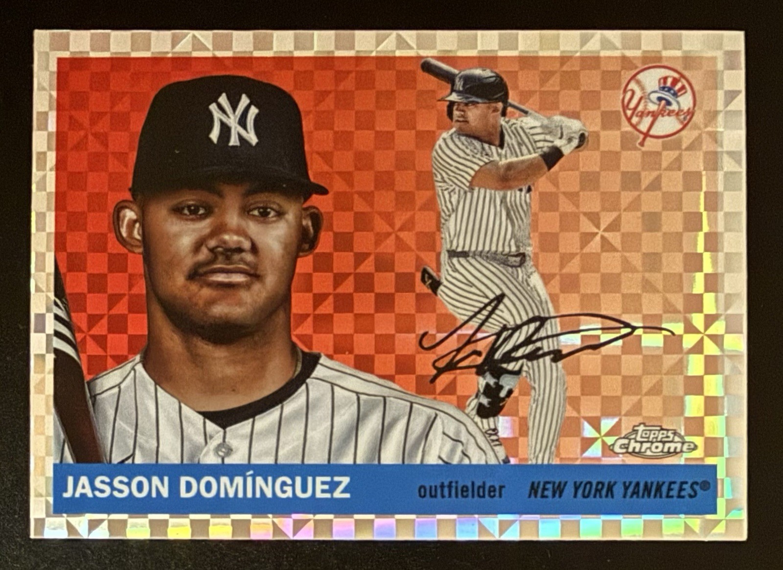 2025 Topps Chrome Platinum Jasson Dominguez #104 X-Fractor (WX1)