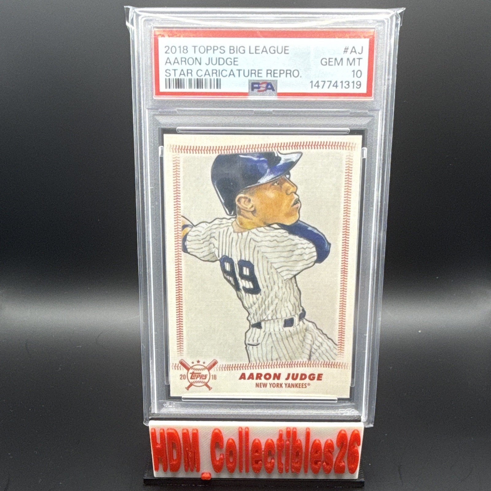 2018 Topps Big League Aaron Judge Star Caricature Reproduction #AJ PSA 10