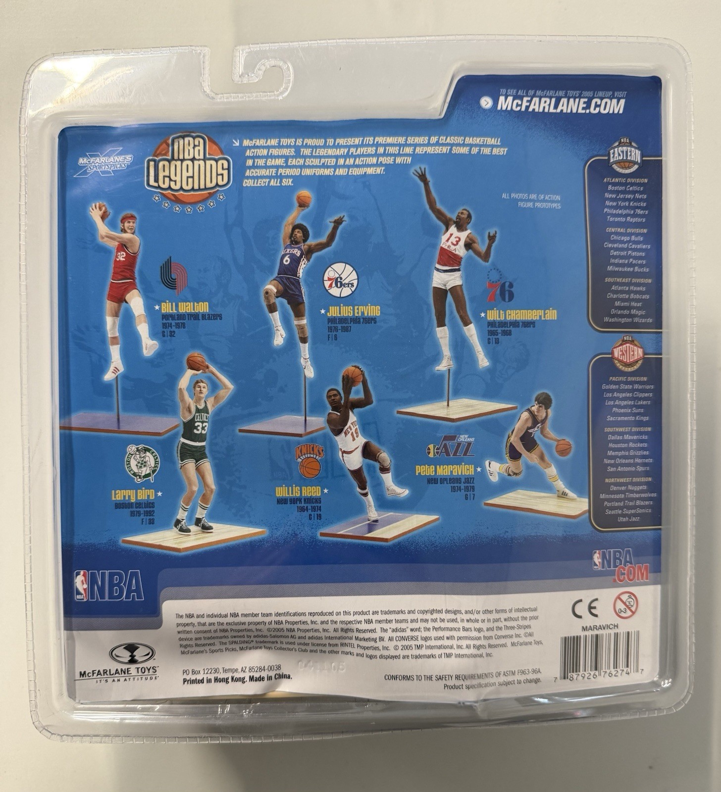 Pete Maravich McFarlane NBA Legends Action Figure Utah Jazz Hardwood Classics