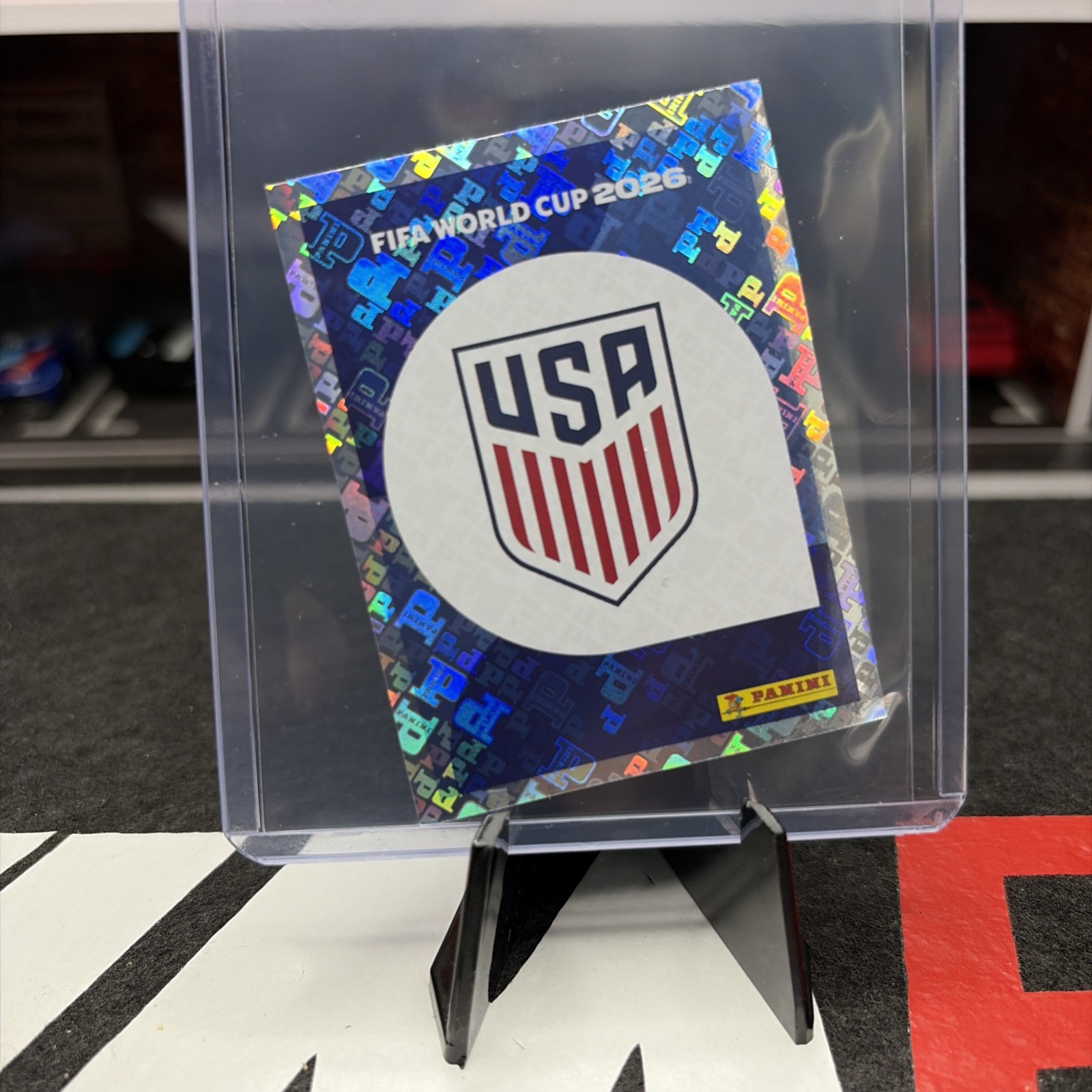 Panini FIFA World Cup 2026 Soccer Sports Sticker Hologram USA Crest USA 1