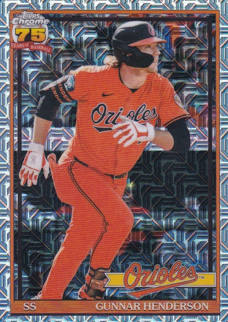 GUNNAR HENDERSON TOPPS 1991 SILVER PACK CHROME MOJO REFRACTOR ORIOLES 16 2026 S1
