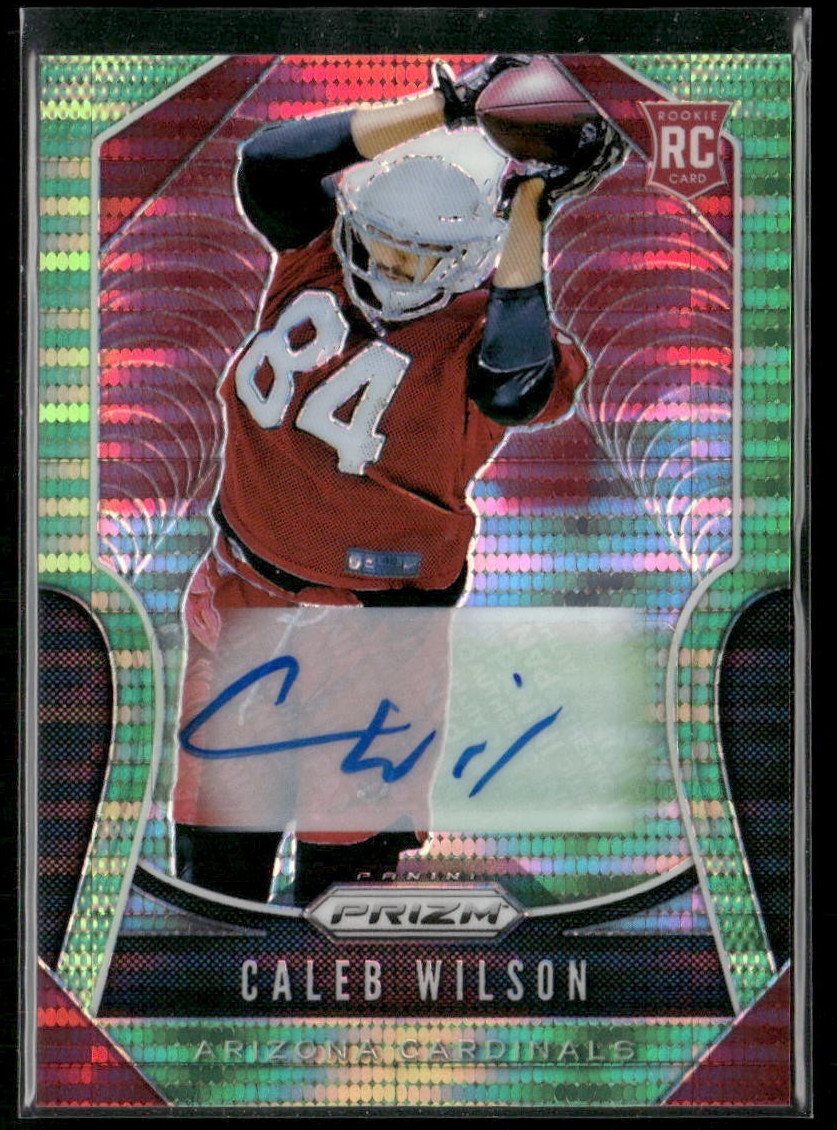 2019 Panini Prizm – Rookies Caleb Wilson #367 Neon Green Pulsar Prizm Autographs
