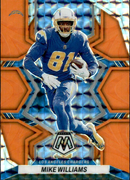 2022 Panini Mosaic #104 Mike Williams Mosaic Reactive Orange