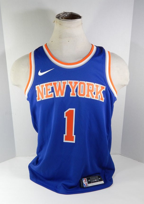 2022-23 Mens NY Knicks Obi Toppin Nike Blue Swingman Edition Jersey Size 48