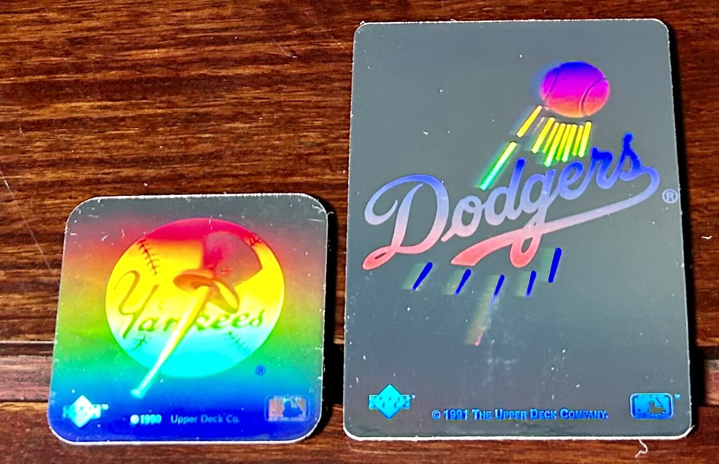 1990 & 1991 Upper Deck Hologram Baseball Team Logo Stickers U Pick, 25 Cent Ship