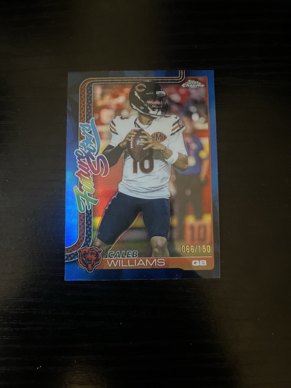 Caleb Williams 2025 Topps Chrome Future Stars Blue Refractor 66/150 #FS-1 Bears
