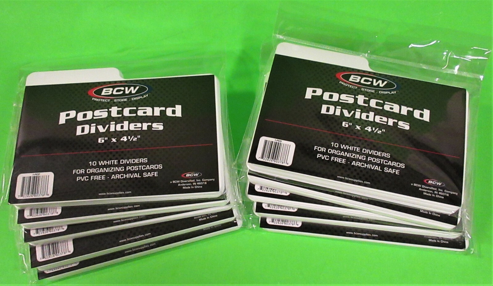 100 POSTCARD DIVIDER , 1-PCD, PVC FREE, ARCHIVAL SAFE, 6″X 4-1/2″, MULTIPLE USES