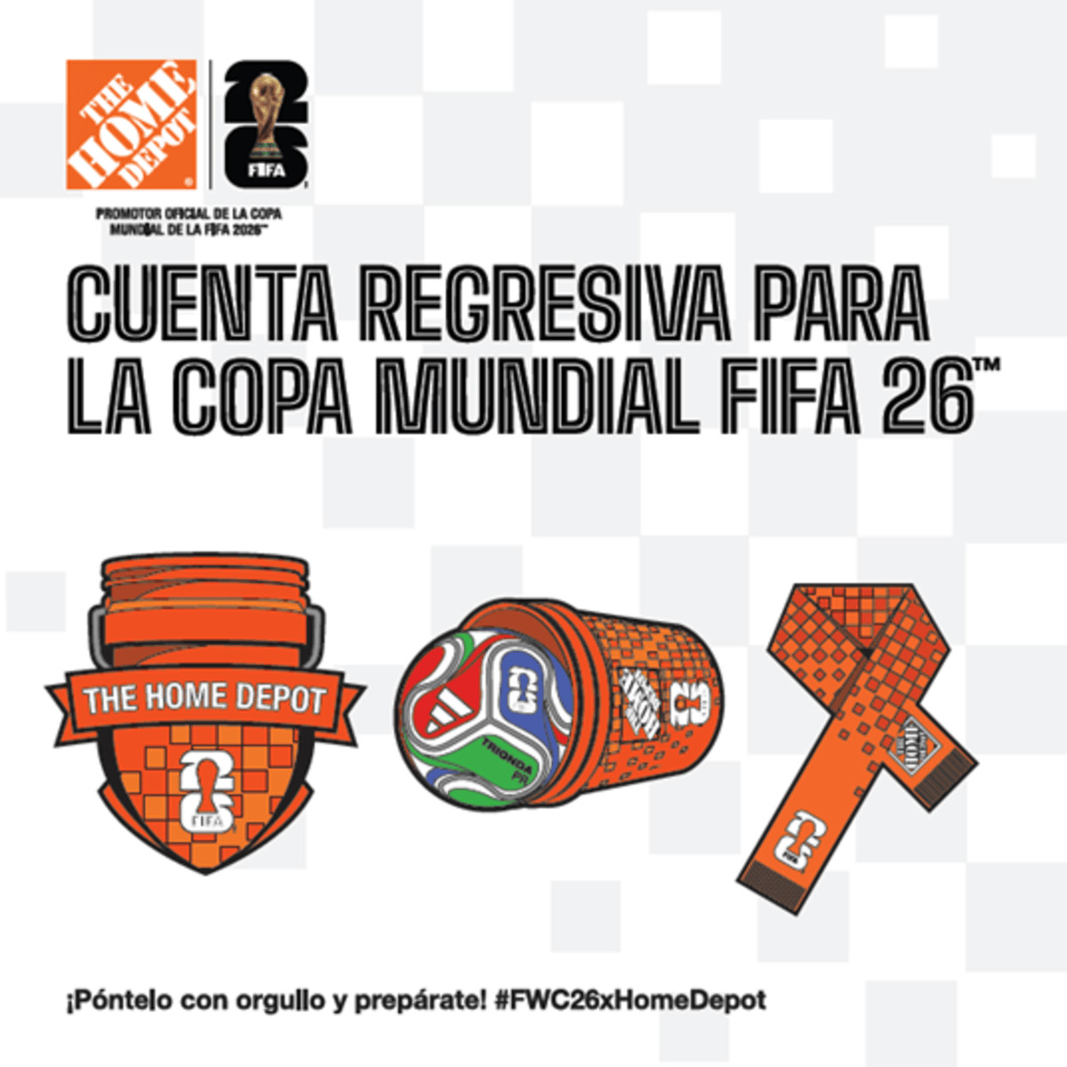 FIFA Spanish Home Depot 2026 World Cup Soccer Collection. Three Pins. New.
