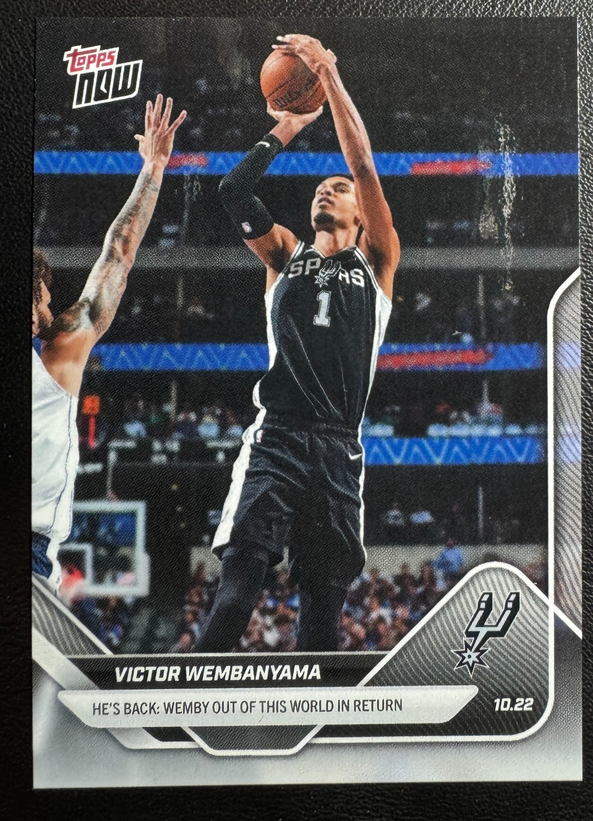 2025 Topps Now NBA #19 Victor Wembanyama He’s Back San Antonio Spurs