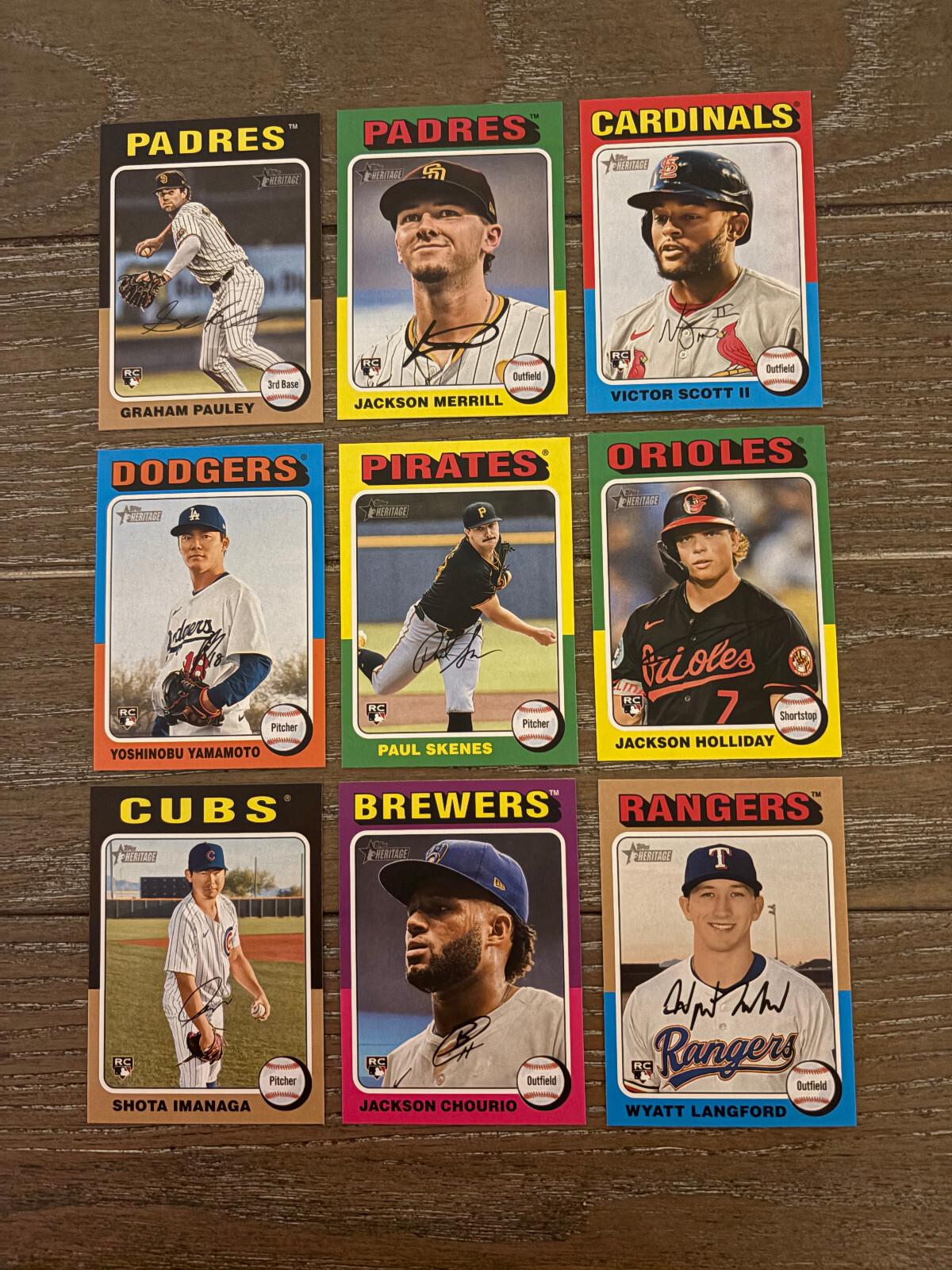 2024 Topps Heritage High Number set(#501-700) – Skenes, Holiday, Yamamoto RC’s