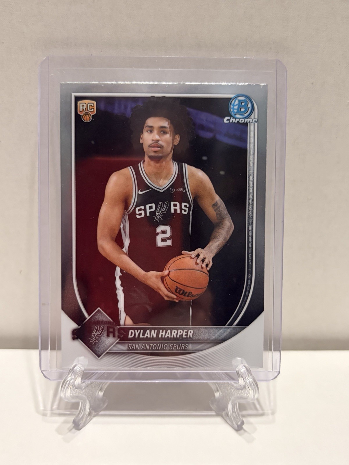 2025-26 Bowman Dylan Harper Base Chrome Variation RC #BCV-2 | San Antonio Spurs