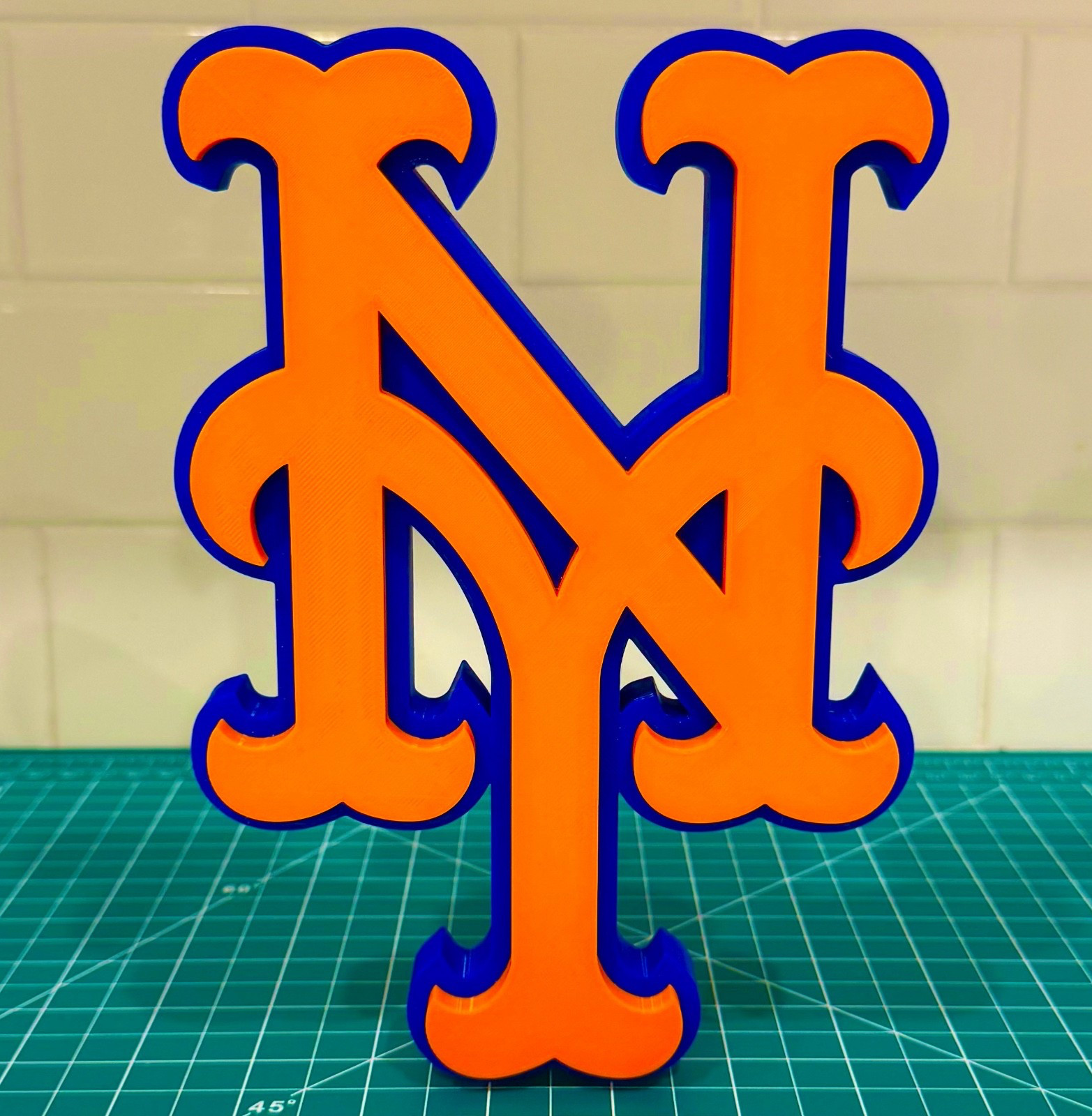 New York Mets 3D Printed Multicolor Logo Sign Wall Desk Shelf Art Man Cave Decor
