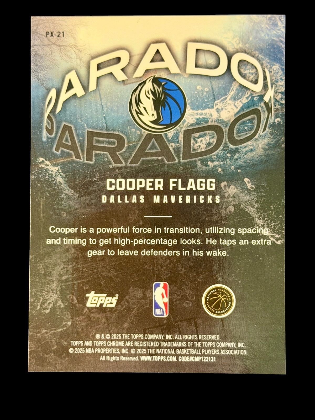 2025-26 Topps Chrome Cooper Flagg Paradox Chase Pack! SSP #PX-21 Custom Pack