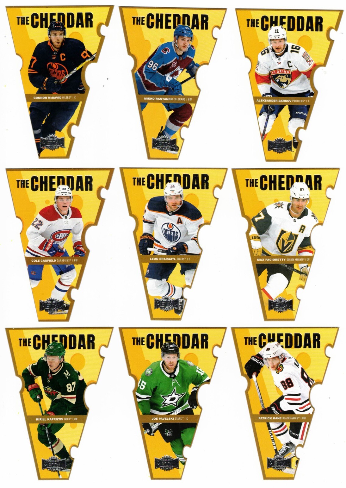 2021-22 Skybox Metal Universe The Cheddar You Pick the Card, Finish Your Set