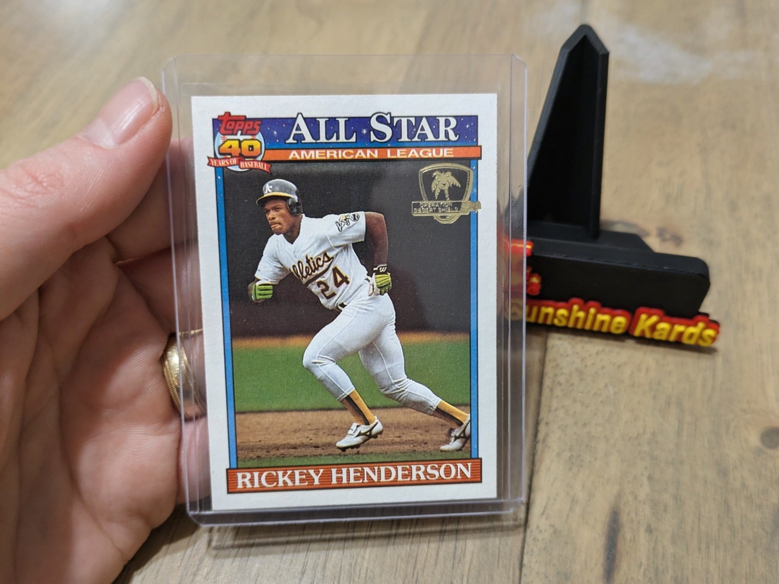 1991 Topps – All-Star Rickey Henderson #391 Operation Desert Shield