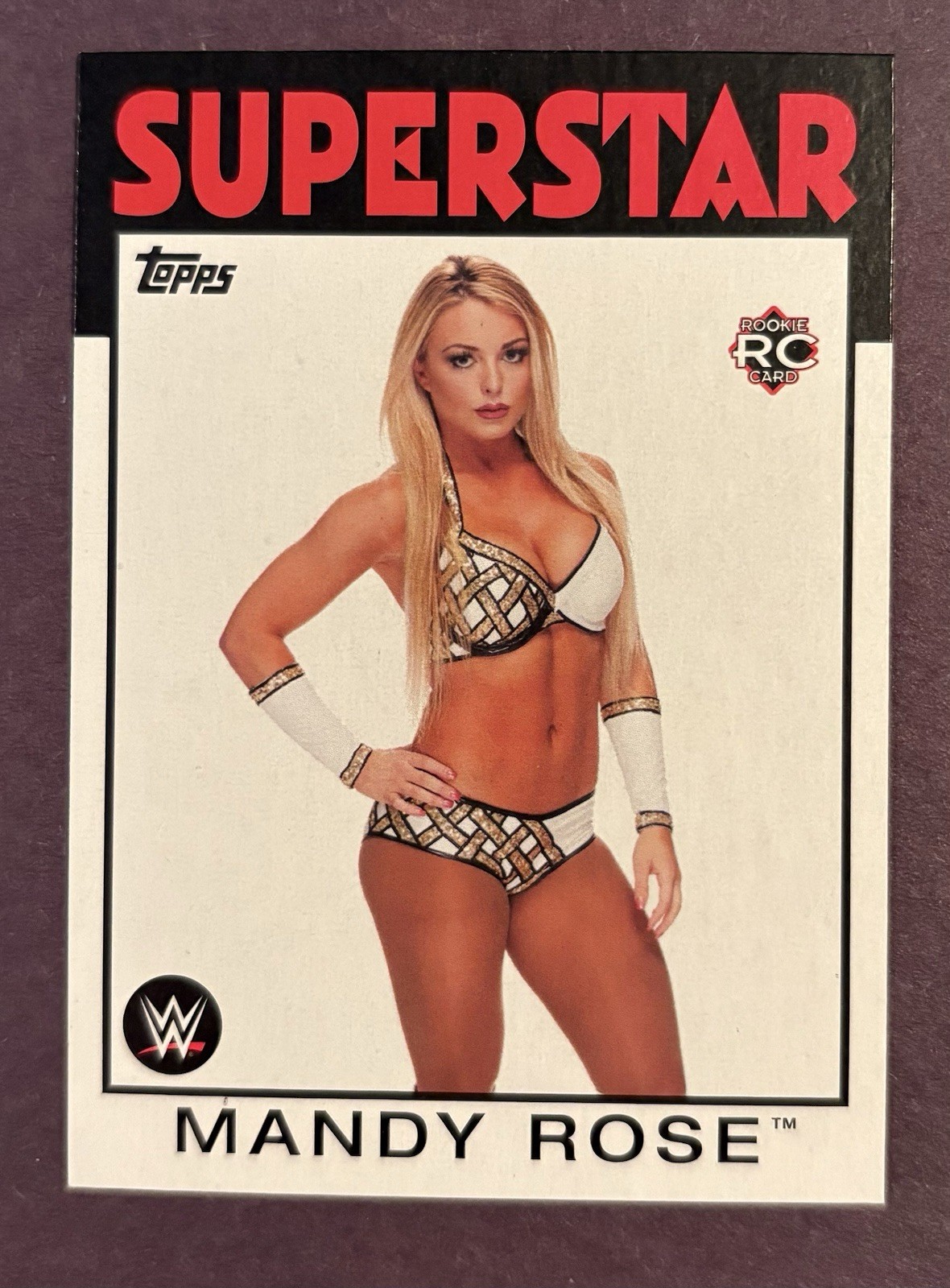 2016 Topps WWE #47 Mandy Rose Superstar Rookie Card RC QTY