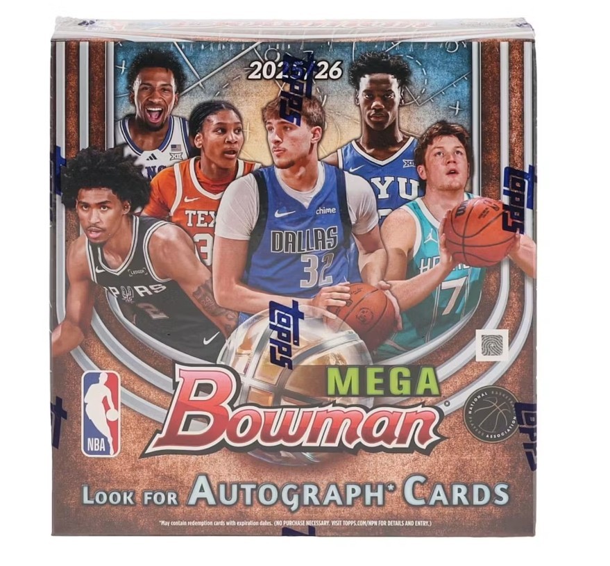 2025-26 Bowman NBA Basketball Mega Box Factory Sealed Topps