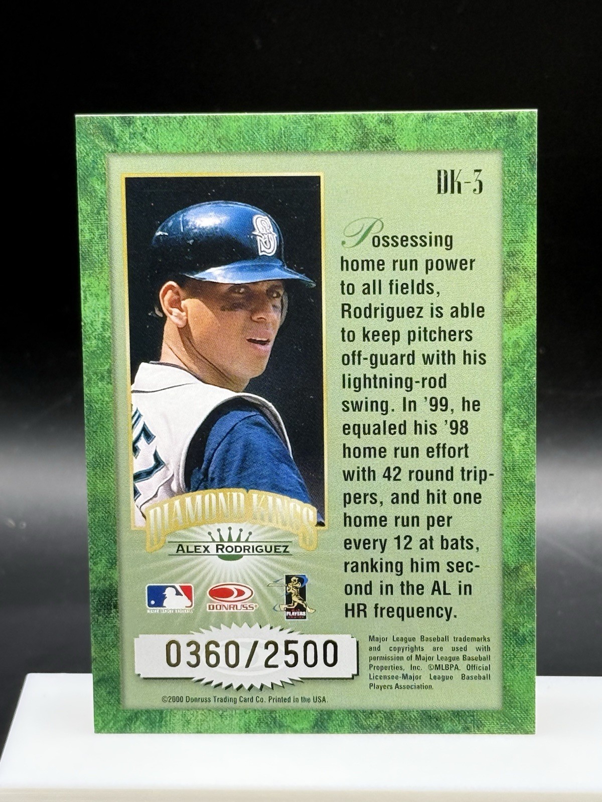 2001 Donruss – 2000 Retroactive Diamond Kings Alex Rodriguez #DK-3 /2500