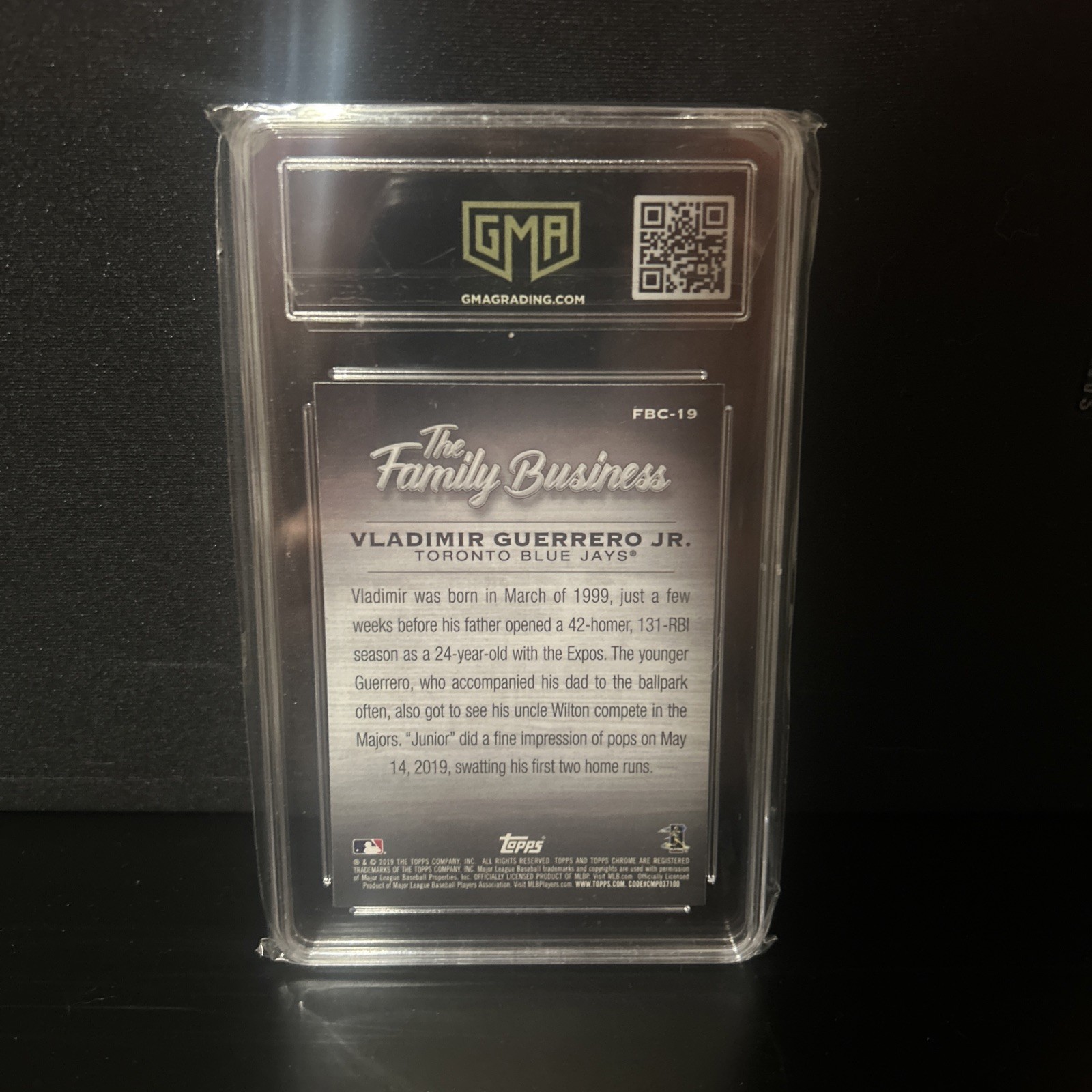 2019 Topps Chrome Update Vlad Guerrero Jr The Family Business RC Gma 10