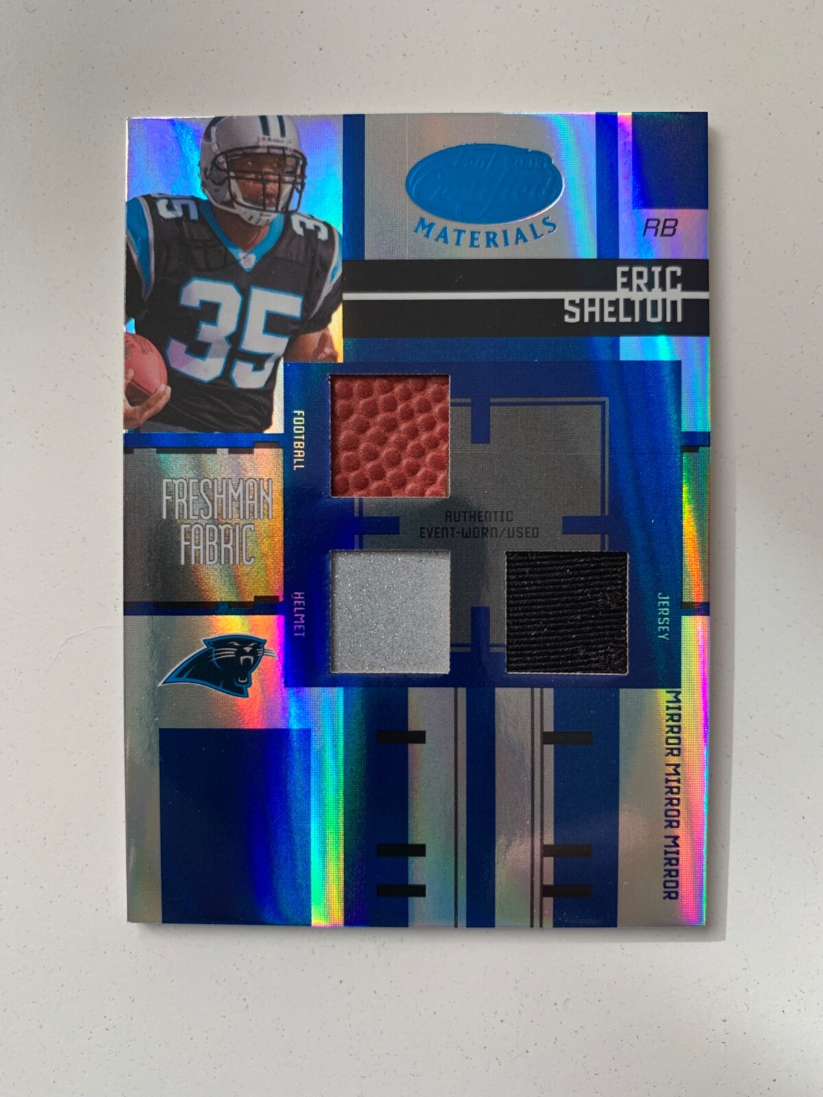 2005 Leaf Certified rc rainbow ERIC SHELTON 1/1 /5 /25/50/150 Carolina Panthers