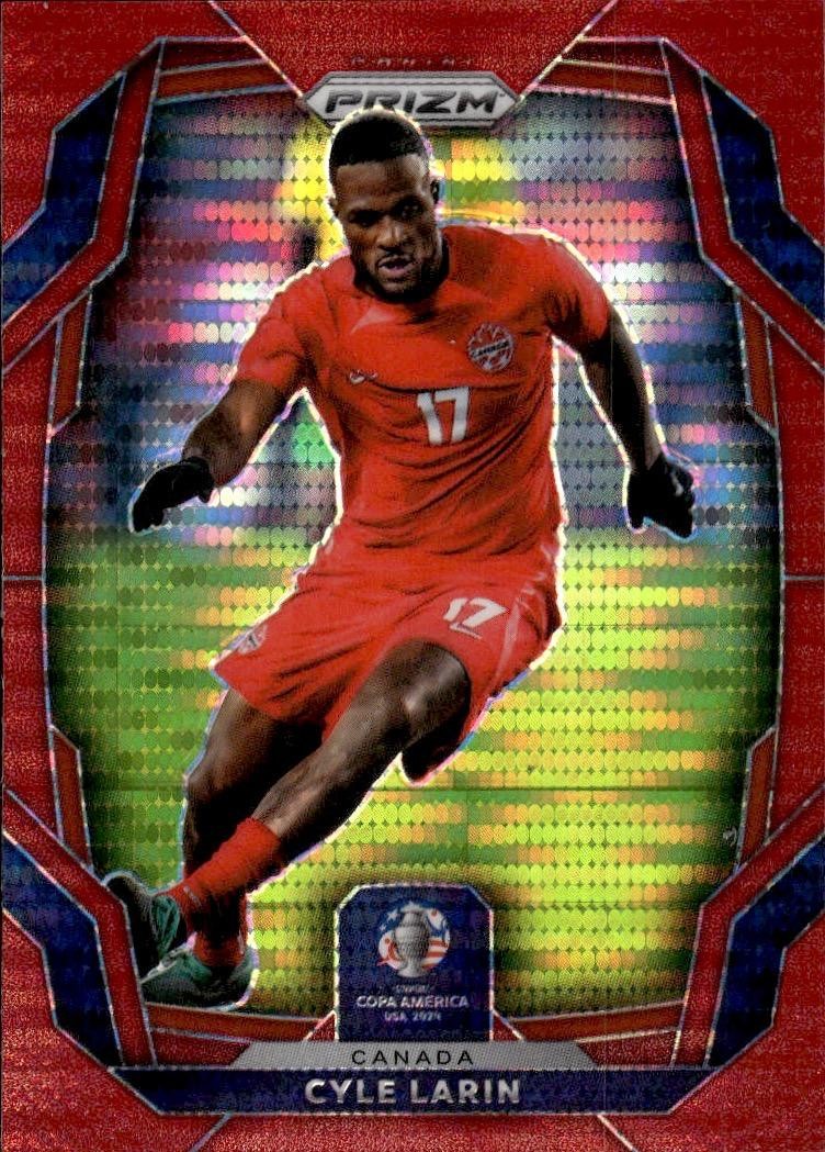 Cyle Larin 2024 Panini Prizm CONMEBOL Copa America #168 Red Pulsar #/125