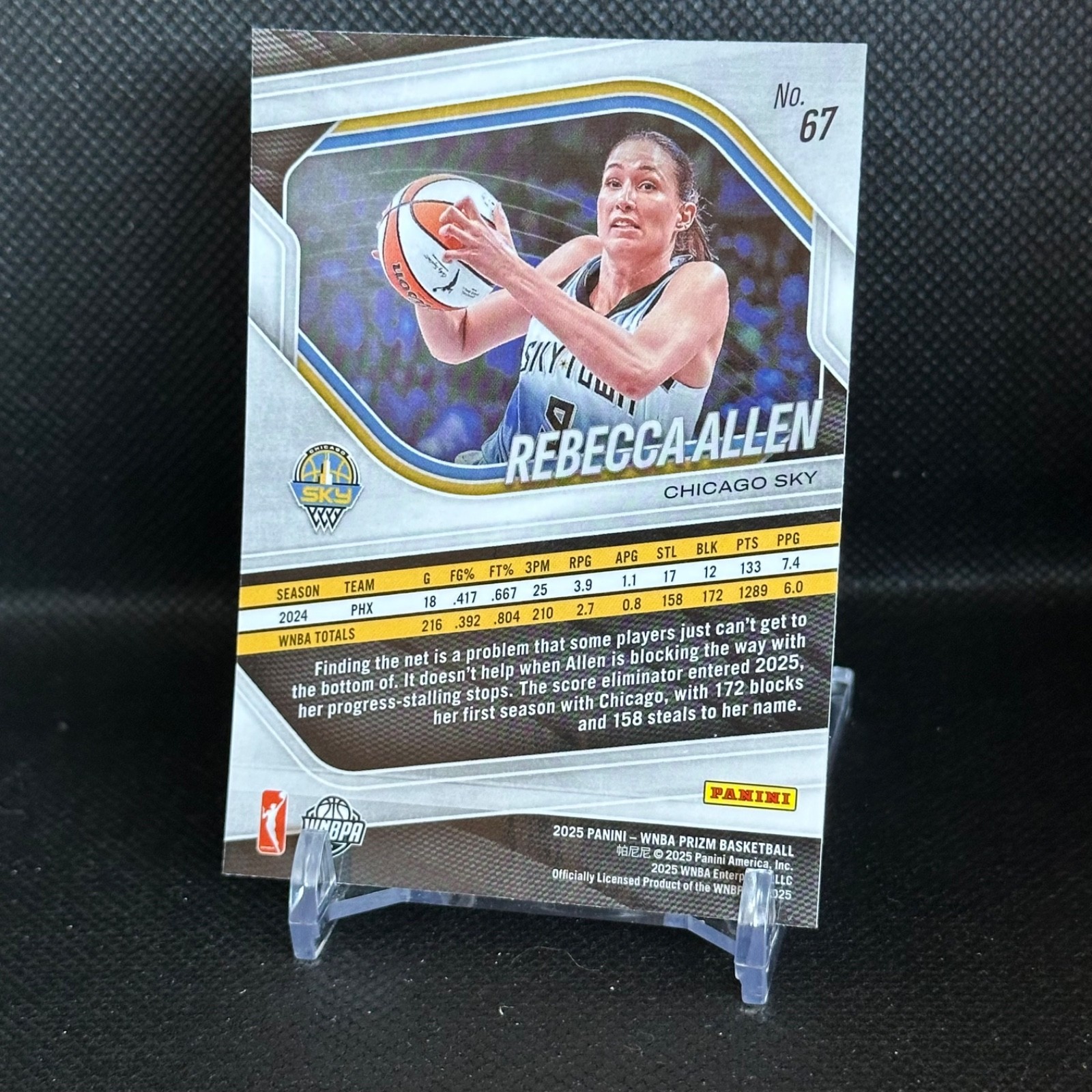 * REBECCA ALLEN Chicago Sky – #67 Base – 2025 Panini Prizm WNBA