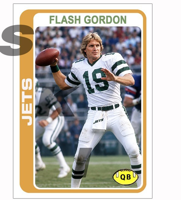 1978 STCC Flash Gordon Sam J Jones Topps New York Jets Custom card