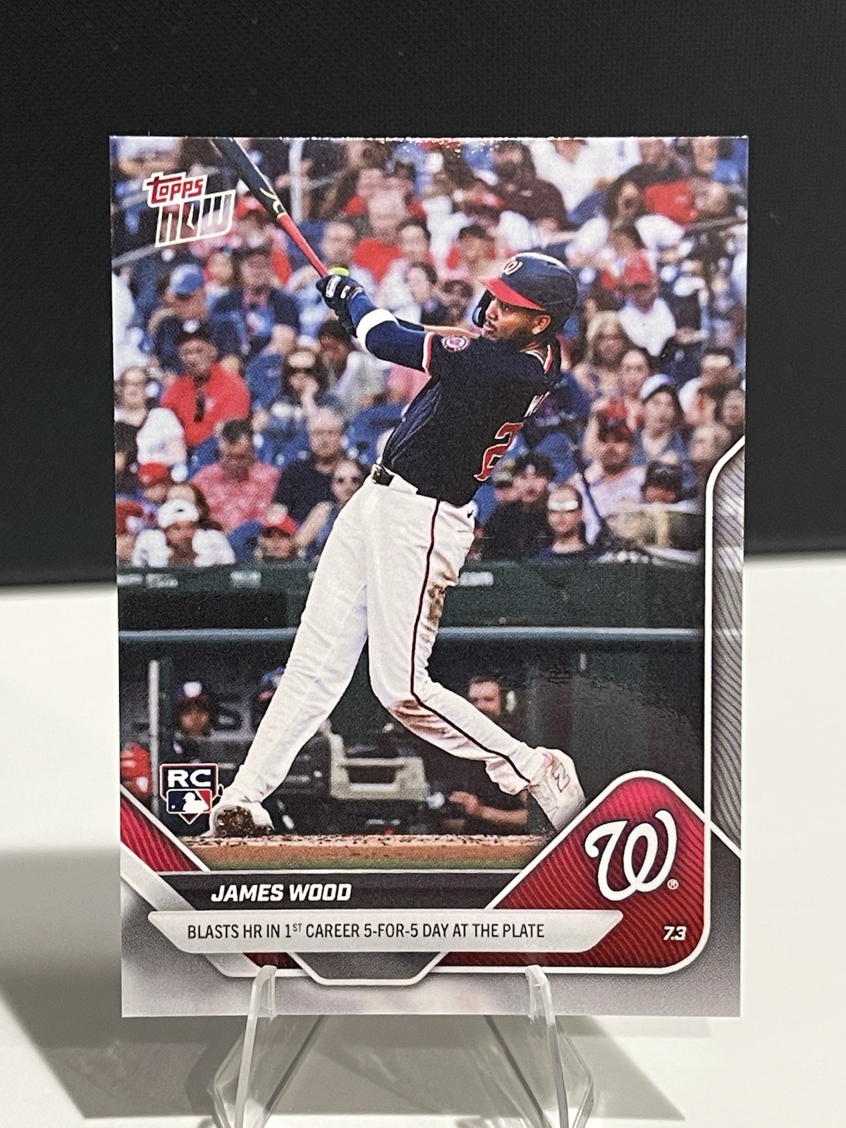 James Wood 2025 MLB Topps Now 378 RC First Career 5 for 5 Day IN HAND 🖐️