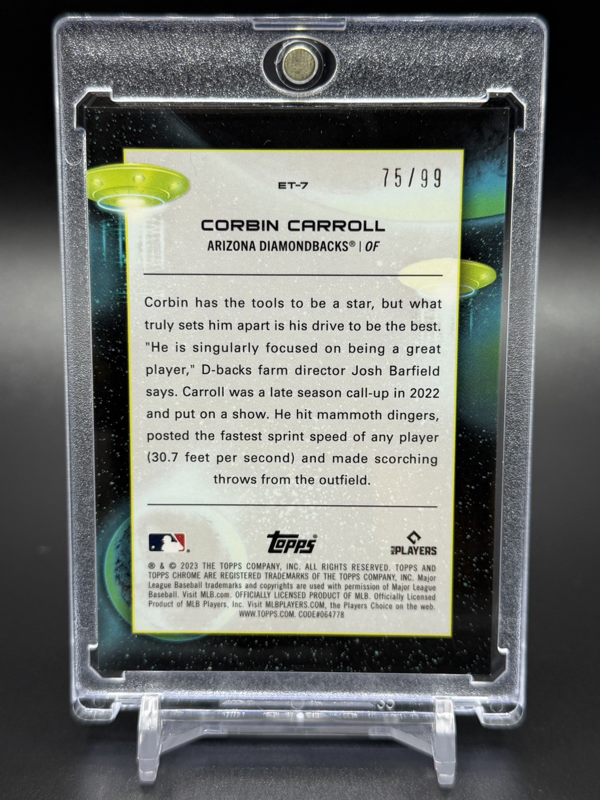 2023 Topps Cosmic Chrome – Extraterrestrial Talent Corbin Carroll /99 (RC)
