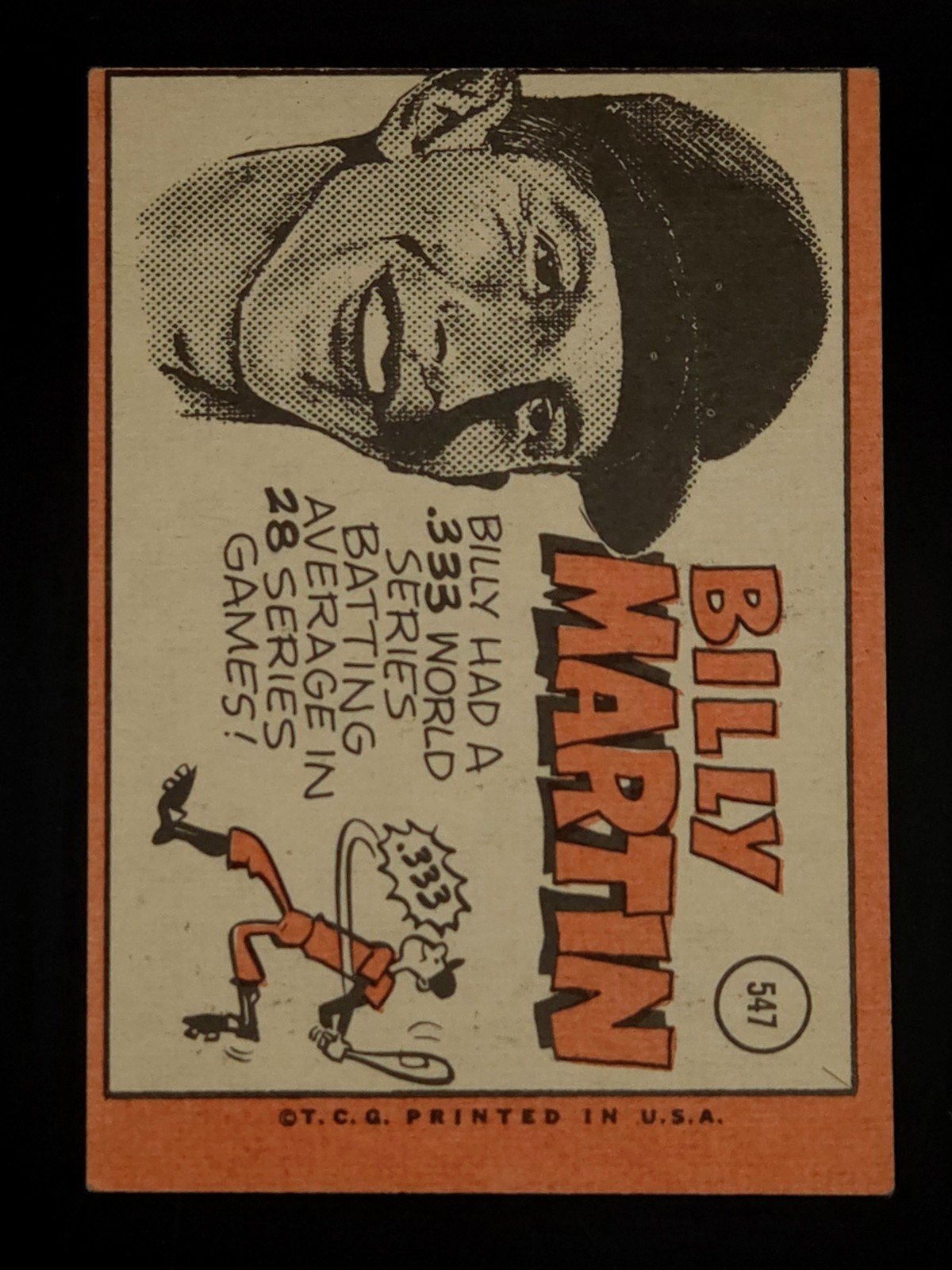 1969 Topps – High # Billy Martin #547