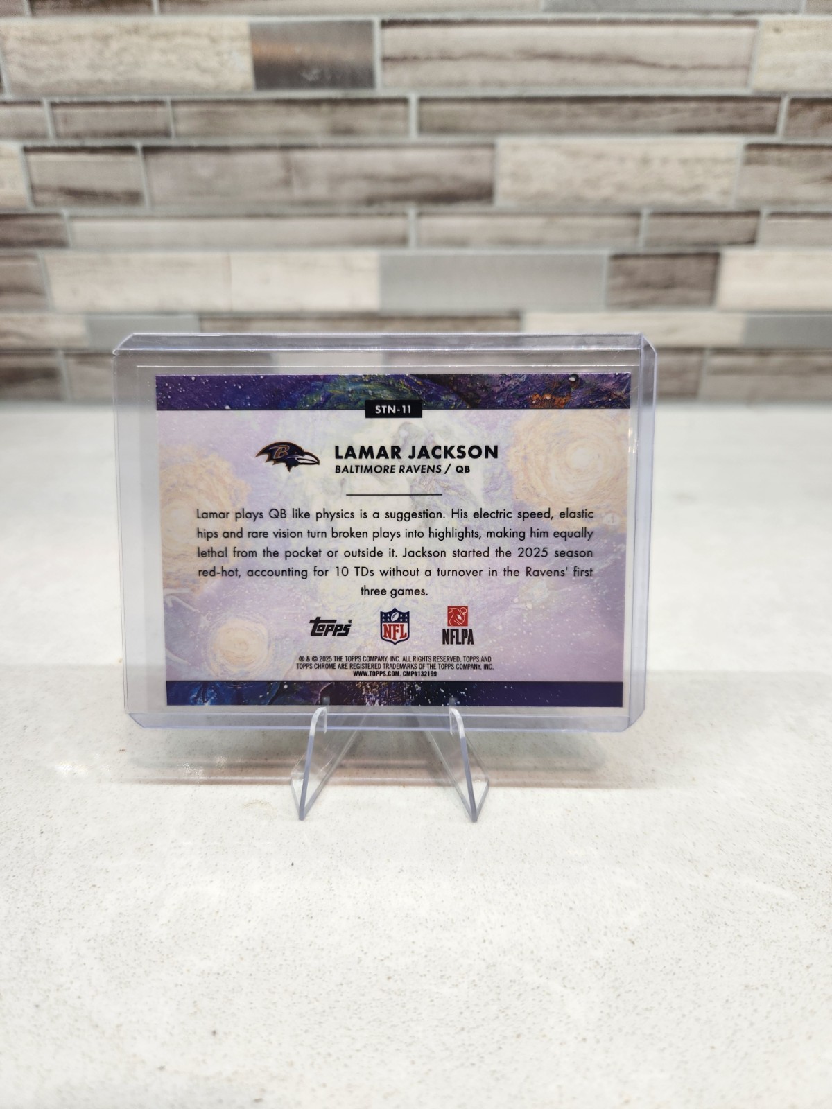 2025 Topps Cosmic Chrome Lamar Jackson Stars In The Night Baltimore Ravens