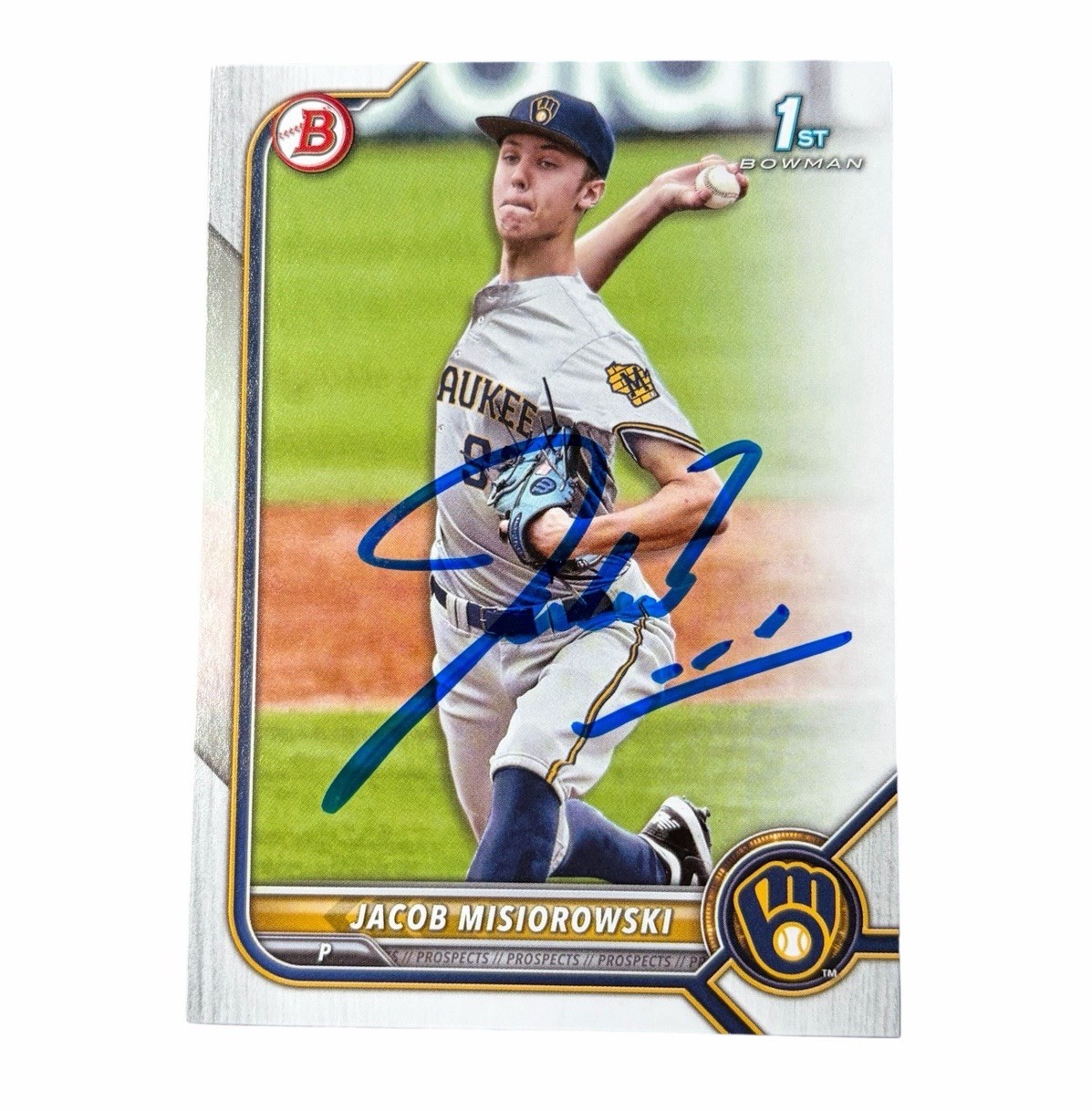 Jacob Misiorowski Signed Card 1st Bowman Paper Autographed Auto
