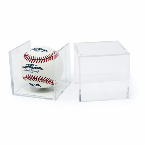 BallQube Grandstand UV Protected Baseball Holder Cube Display w Built in Stand