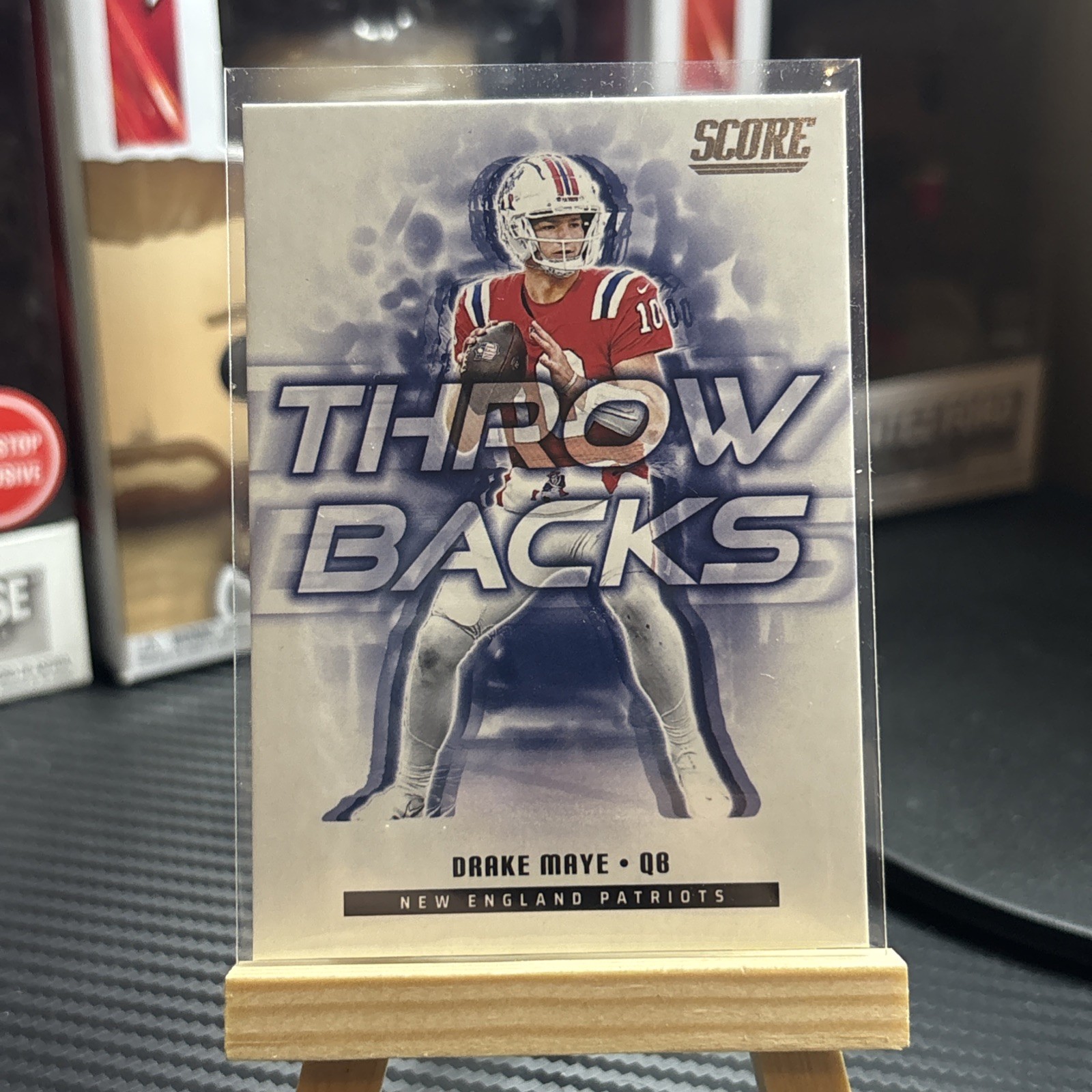 2025 Panini Score Throwbacks Drake Maye #3 New England Patriots Football Card