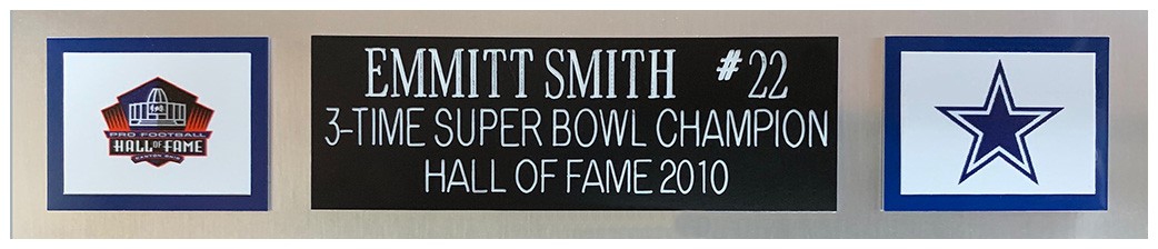 Emmitt Smith Autographed & Framed Blue Dalllas Cowboys Jersey Auto Beckett Cert