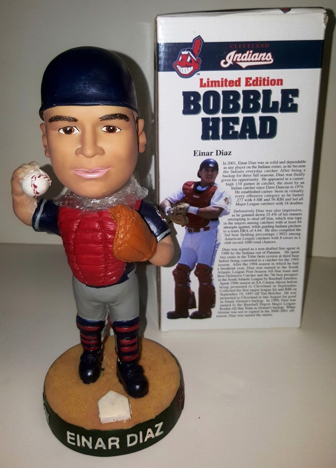Vintage Einar Diaz #22 Bobblehead 6/12/02 Cleveland Indians SGA MLB w/Box*** MLB