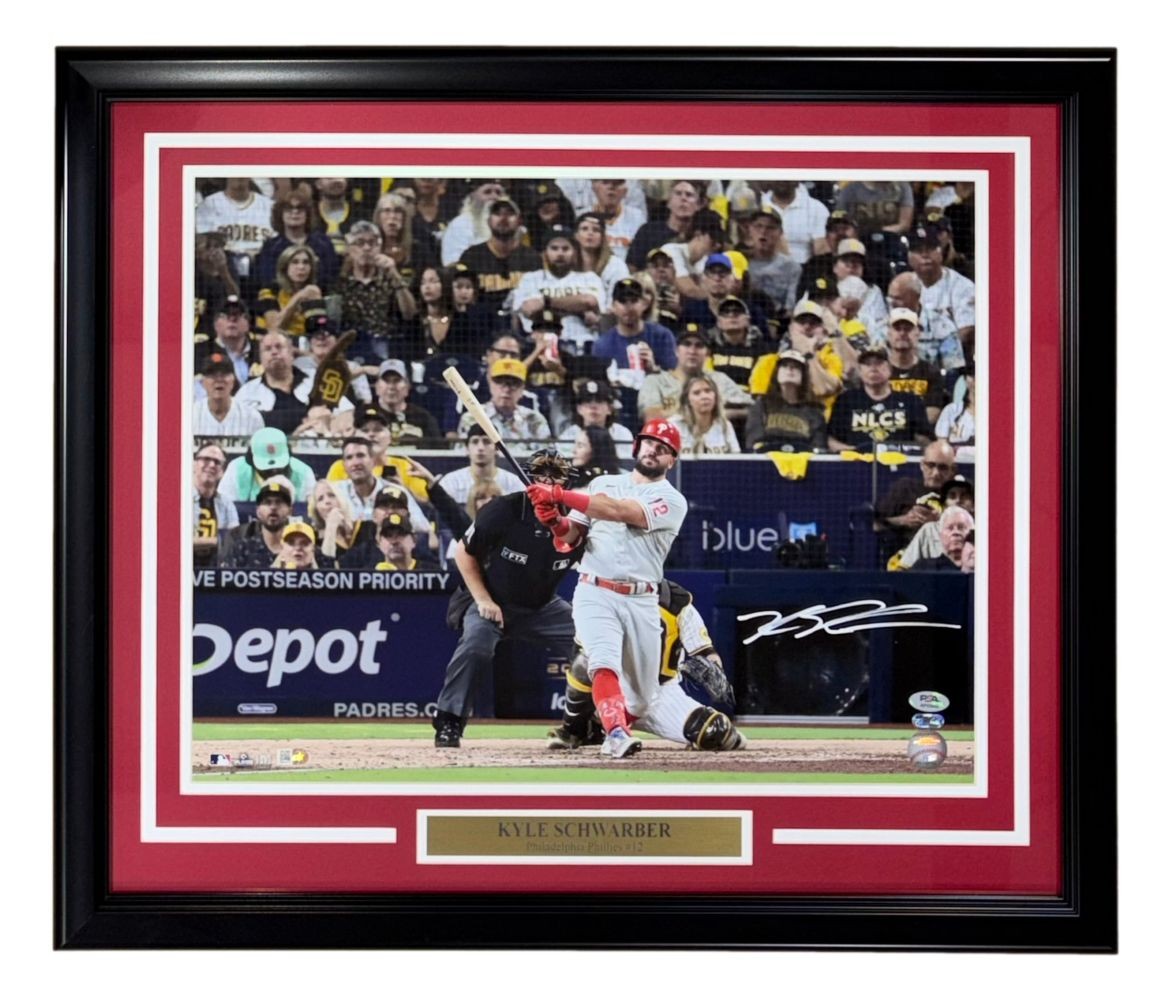 Kyle Schwarber Signed Framed 16×20 Philadelphia Philles Photo PSA/DNA