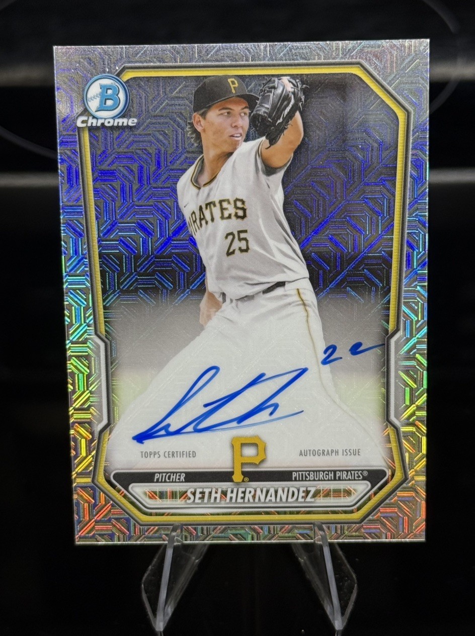 2026 Bowman Chrome Seth Hernandez Rookie Auto Mojo Refractor – Pirates