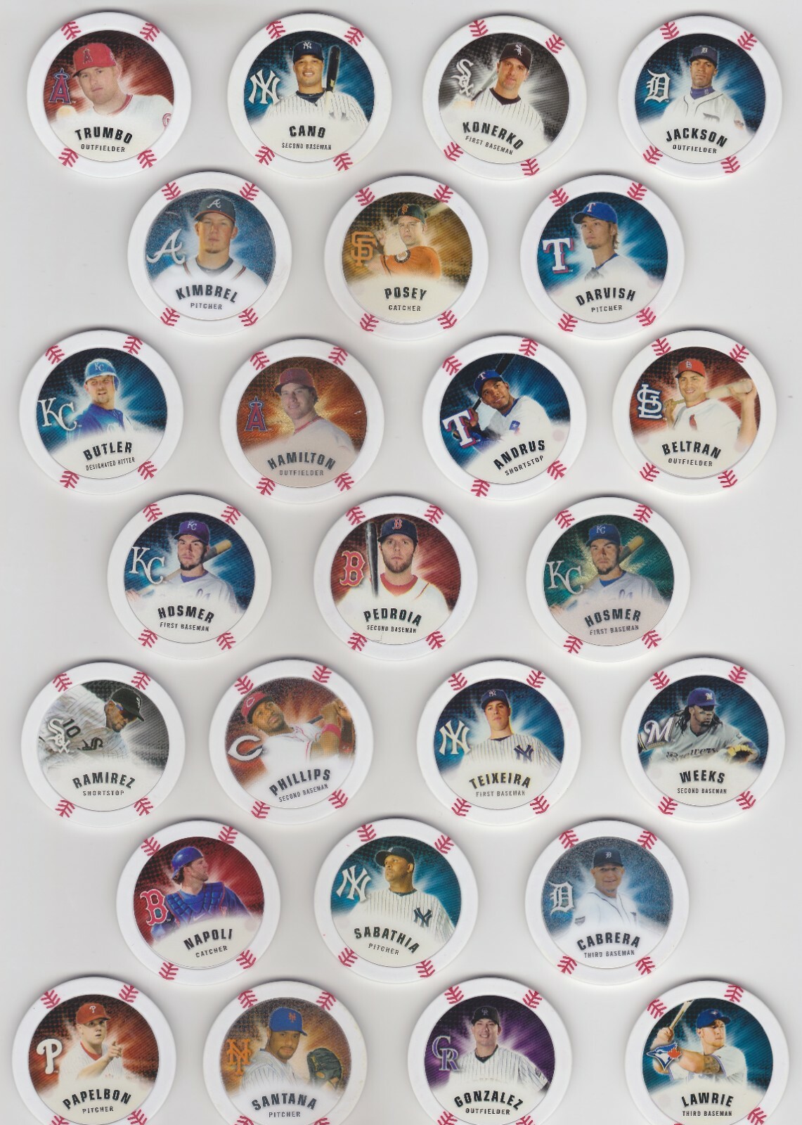 2013 Topps MLB Chipz – Glow in the Dark Poker Chips – You Pick Your Chipz