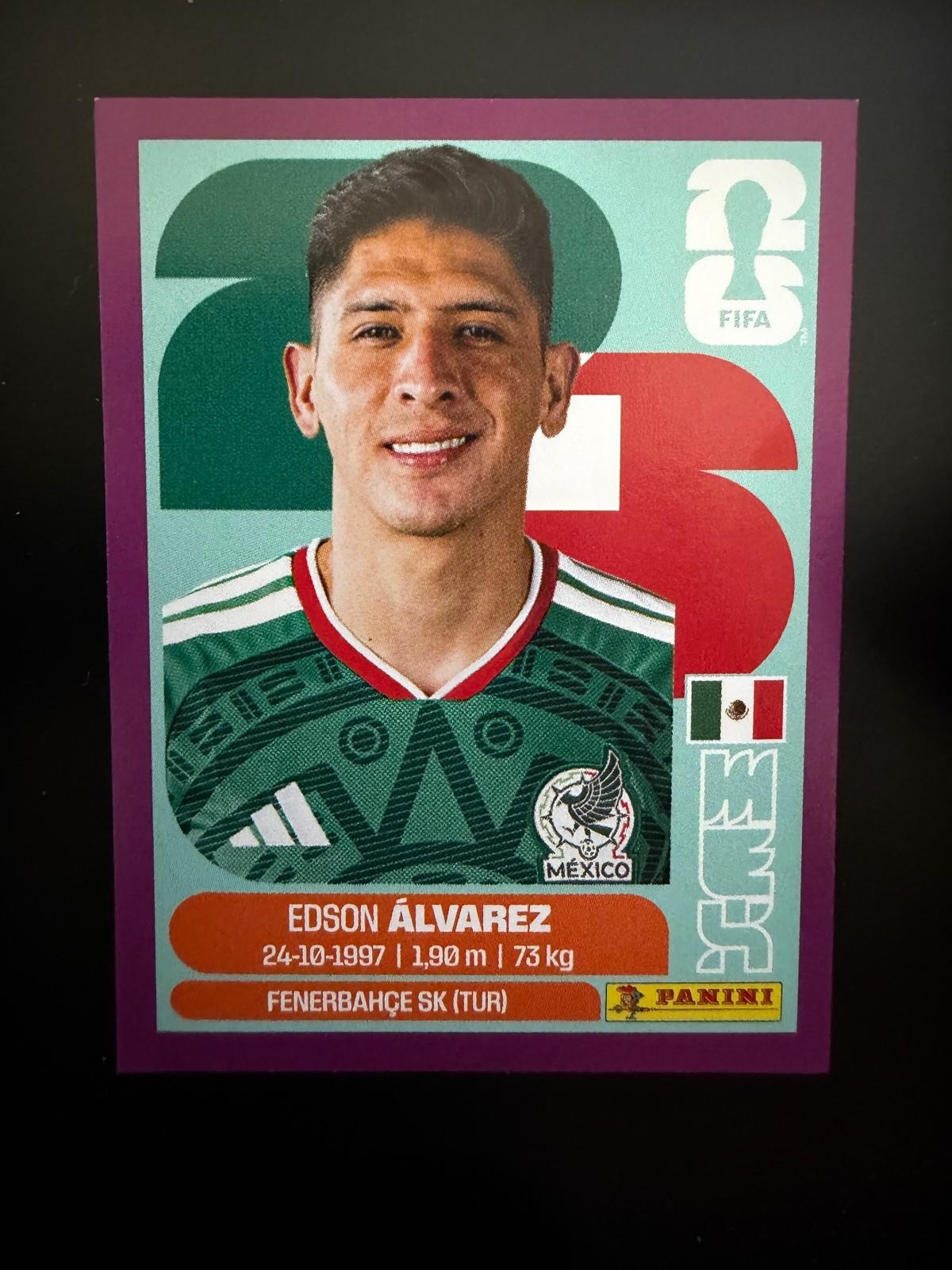 panini 2026 fifa world cup purple parallel border Edson Alvarez Mexico Mex 10