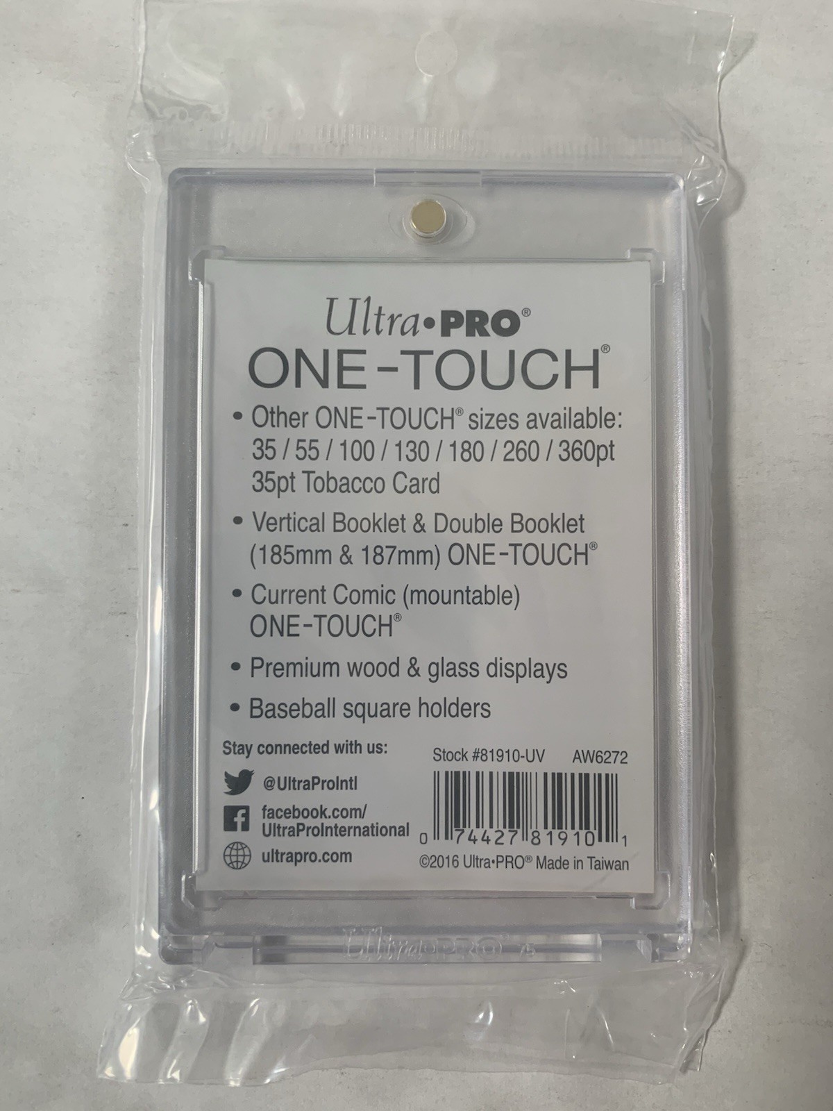 Ultra Pro One Touch Magnetic Card Cases Standard 75 PT UV Protected
