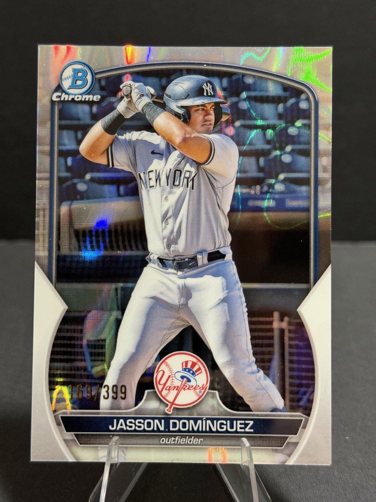 💥2023 Bowman Chrome Jasson Dominguez BCP-18 Lava Refractor /399 Yankees