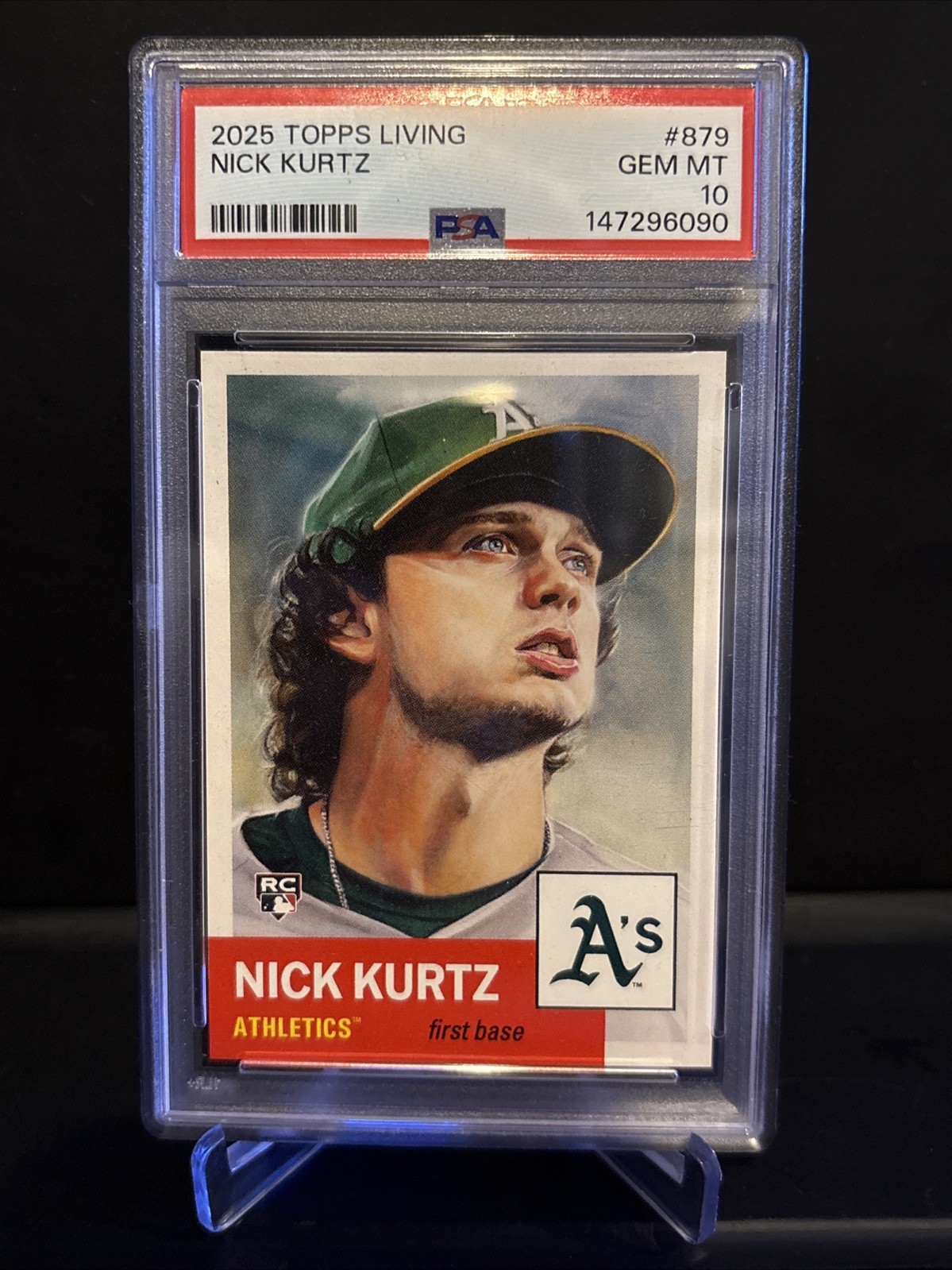 2025 Topps Living Set Nick Kurtz Rookie Card #879 PSA 10
