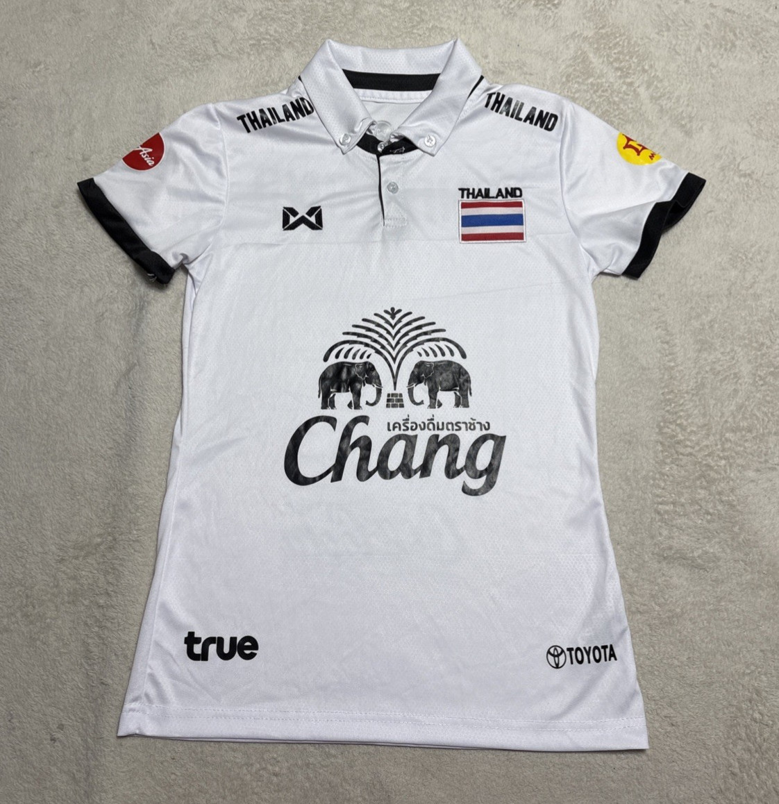 Thailand National Soccer Jersey Warrix Chang AirAsia Womens Small Youth XL White
