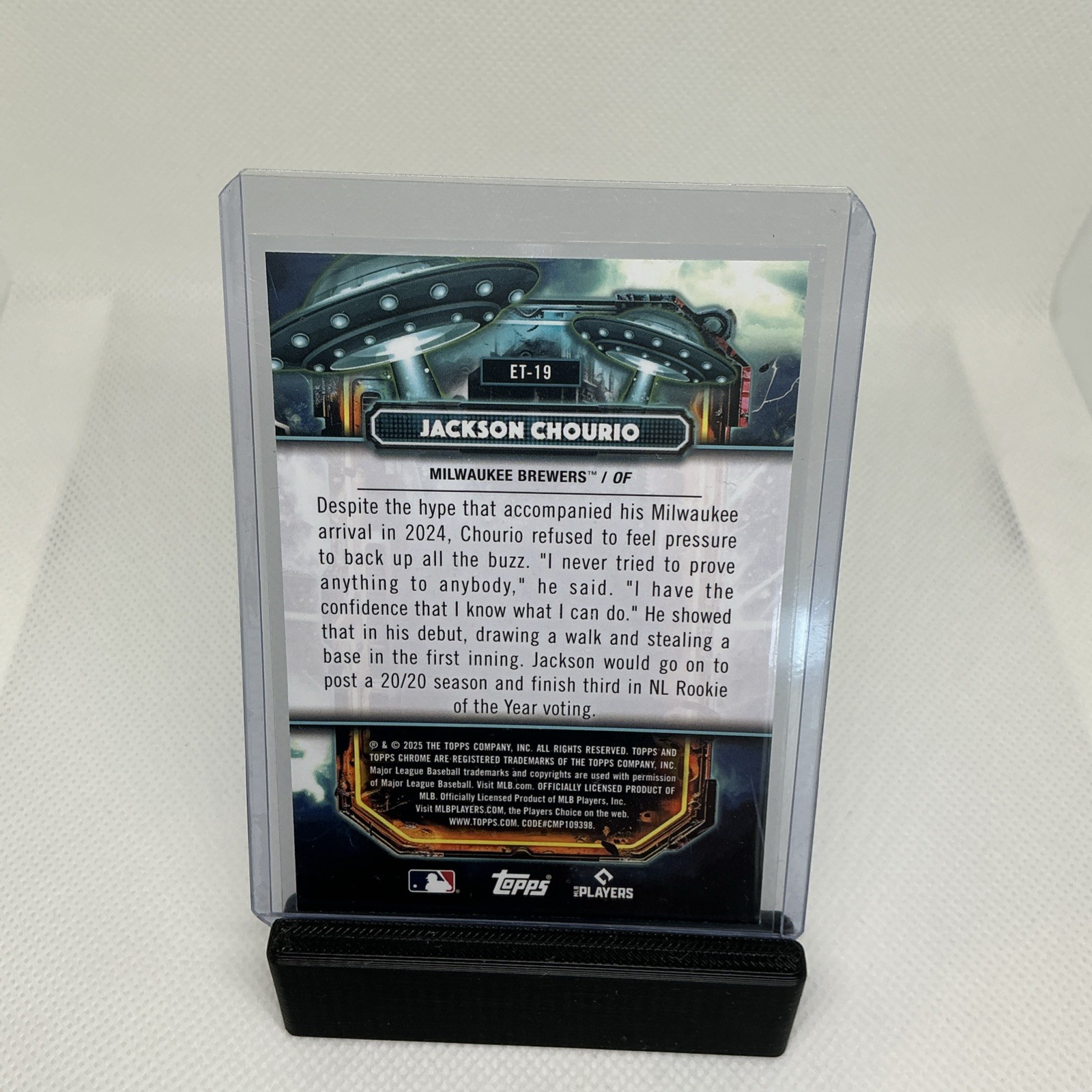 2025 Topps Chrome Cosmic #ET-19 Jackson Chourio Extraterrestrial Talent Brewers