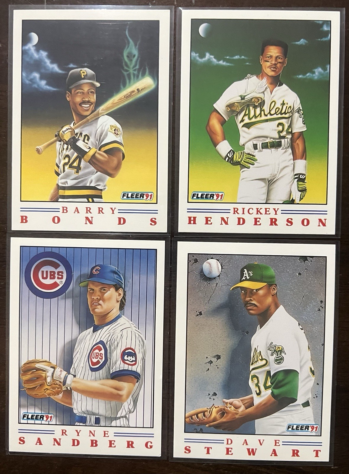 1991 Fleer Pro Vision 4 Card Set